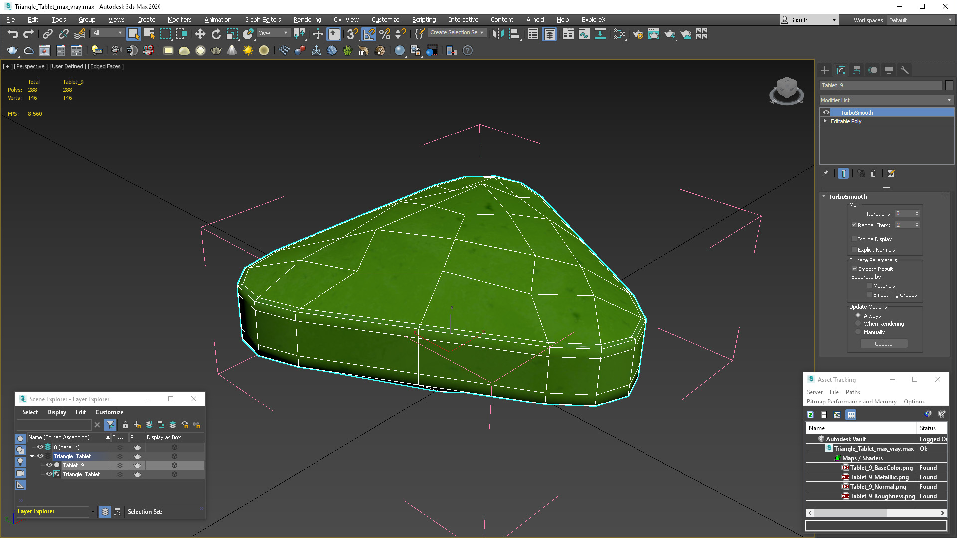 3D Triangle Pill model