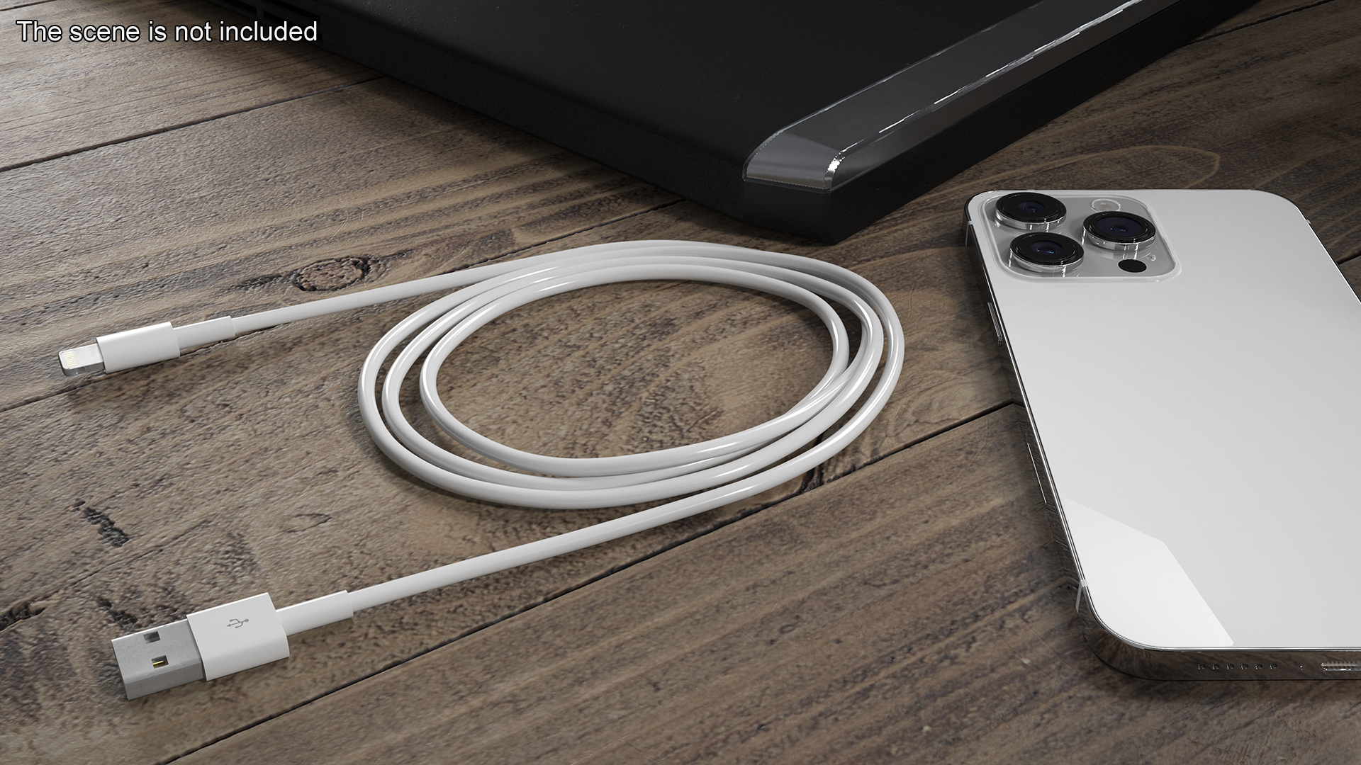 Lightning Connector to USB Cable 3D