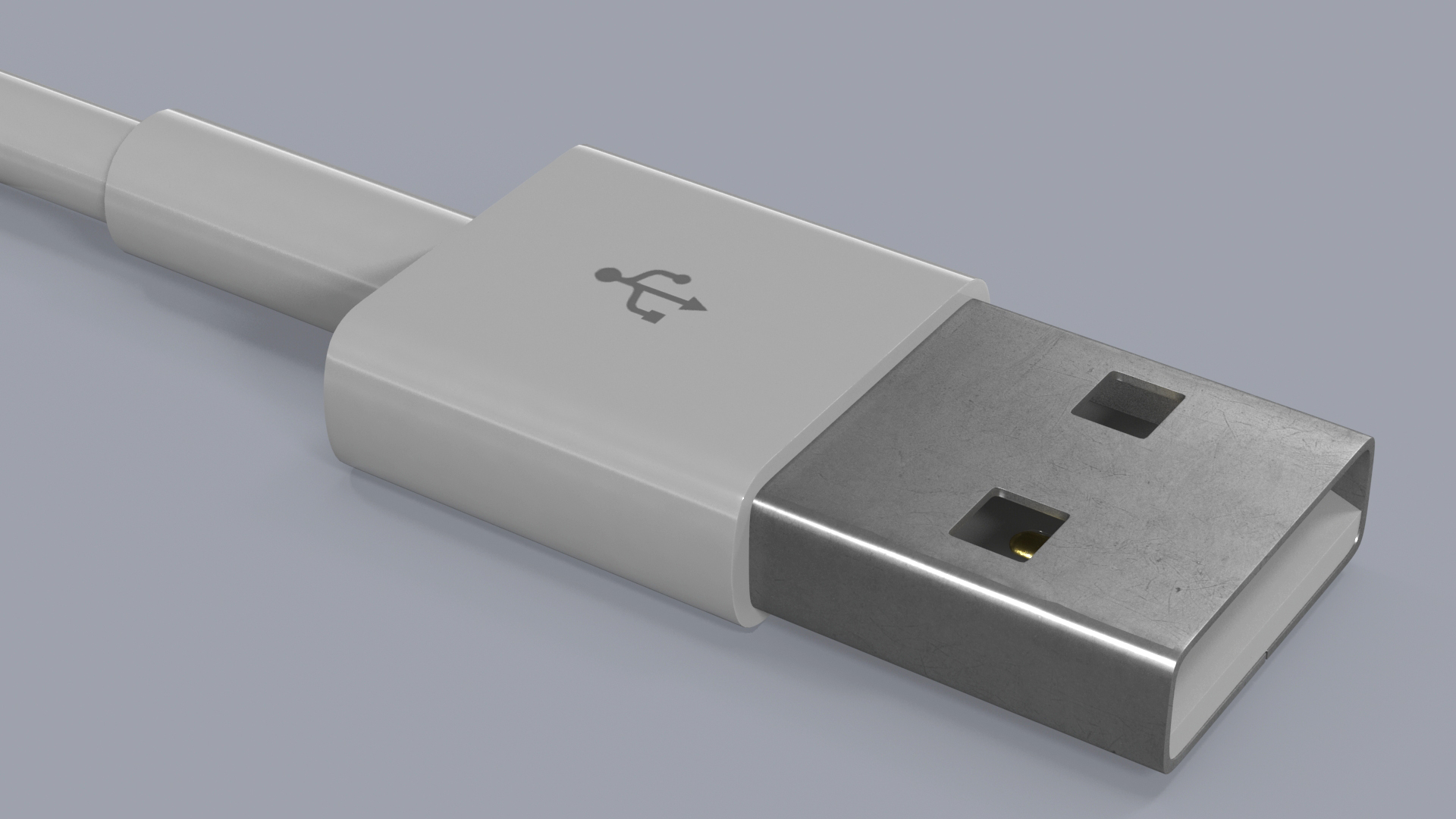 Lightning Connector to USB Cable 3D