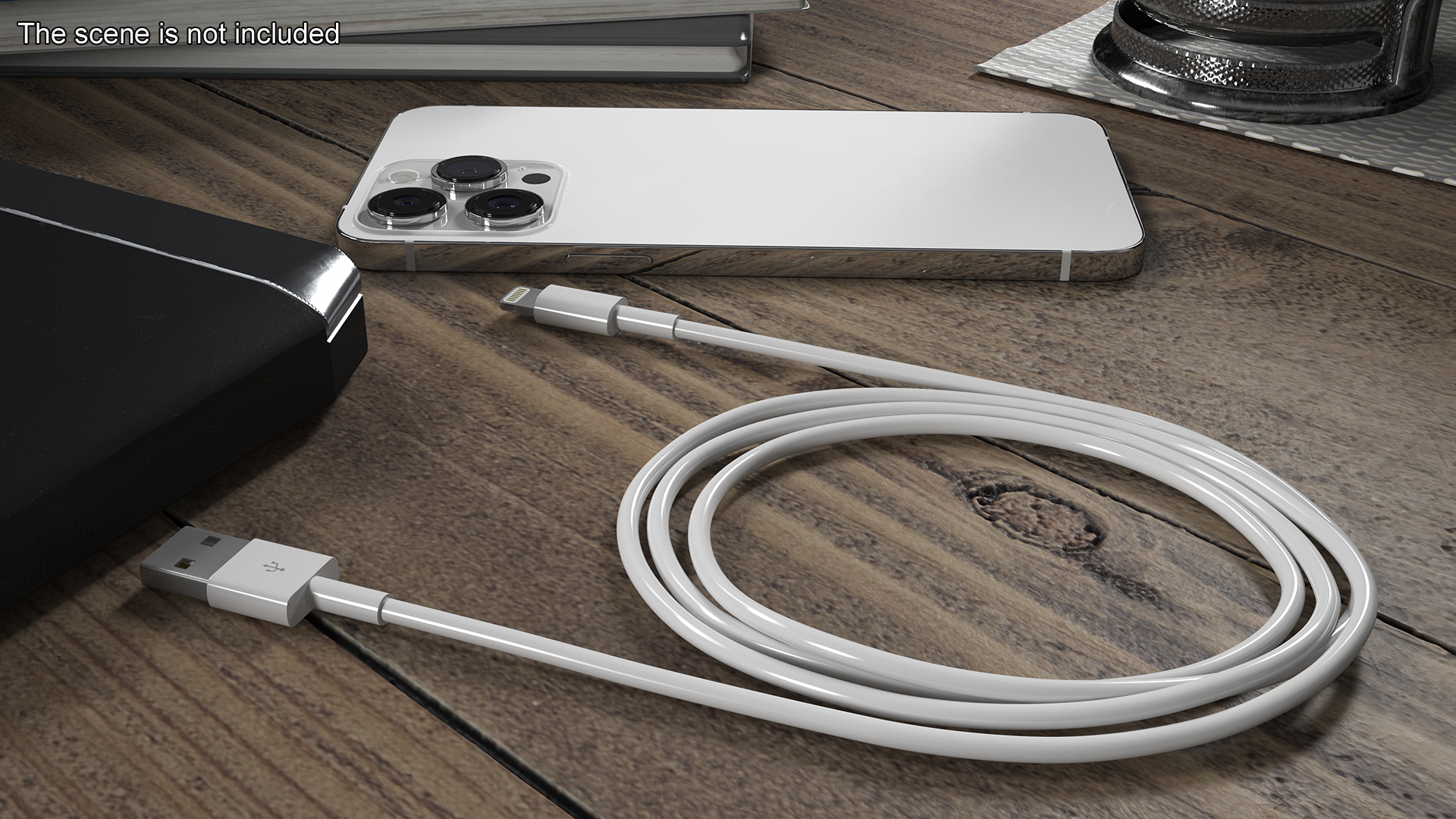 Lightning Connector to USB Cable 3D