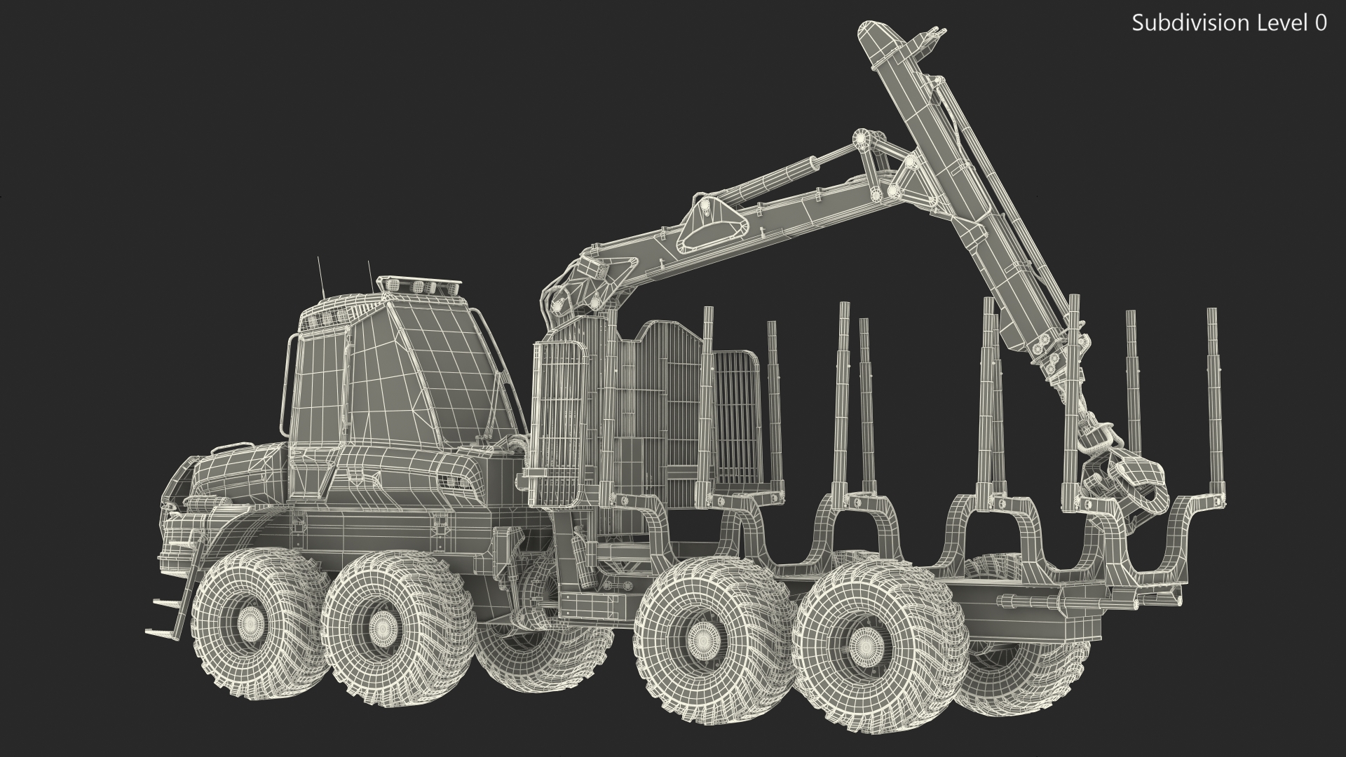 Forwarder Forestry Vehicle Dirty 3D