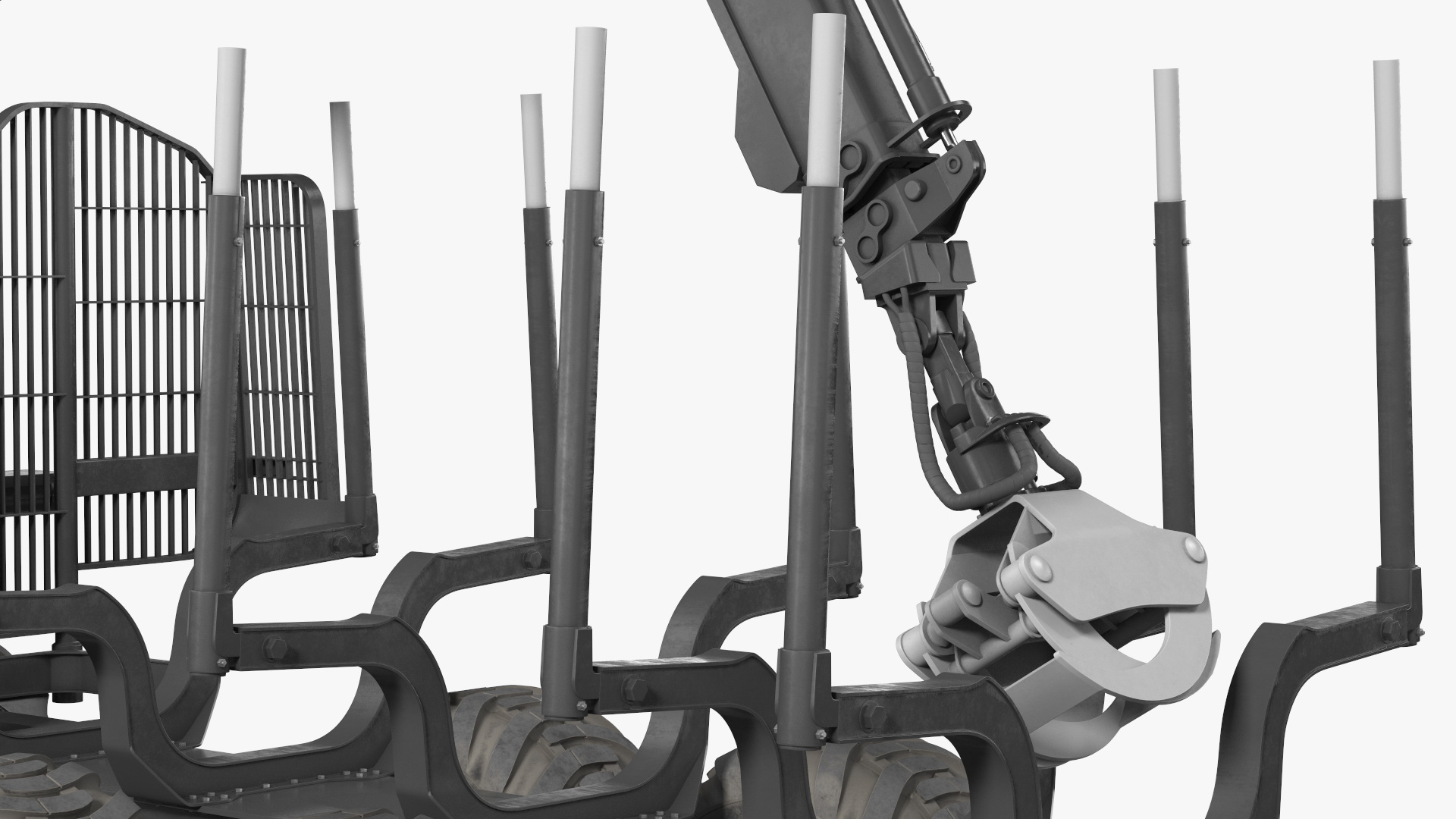 Forwarder Forestry Vehicle Dirty 3D