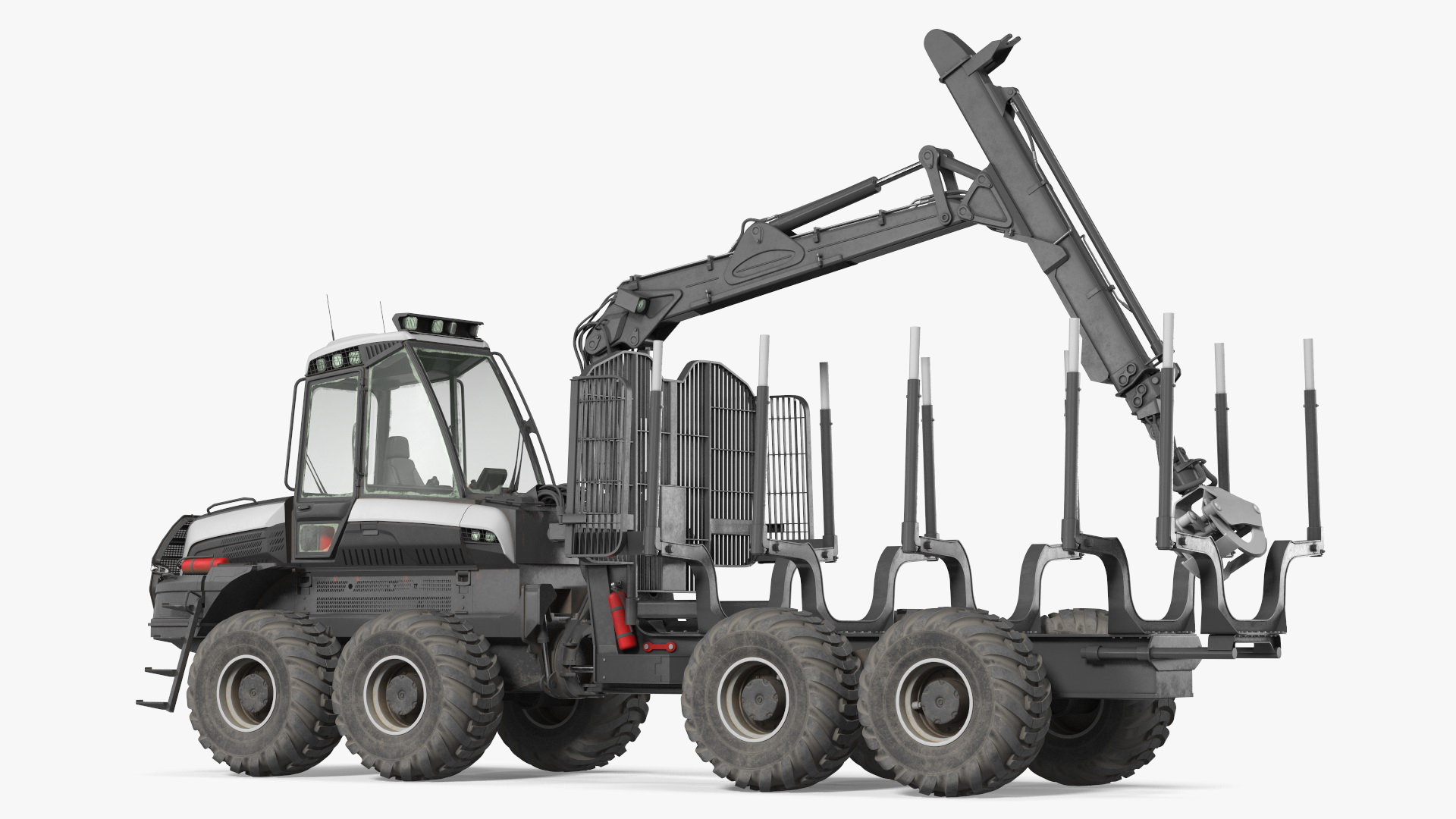 Forwarder Forestry Vehicle Dirty 3D