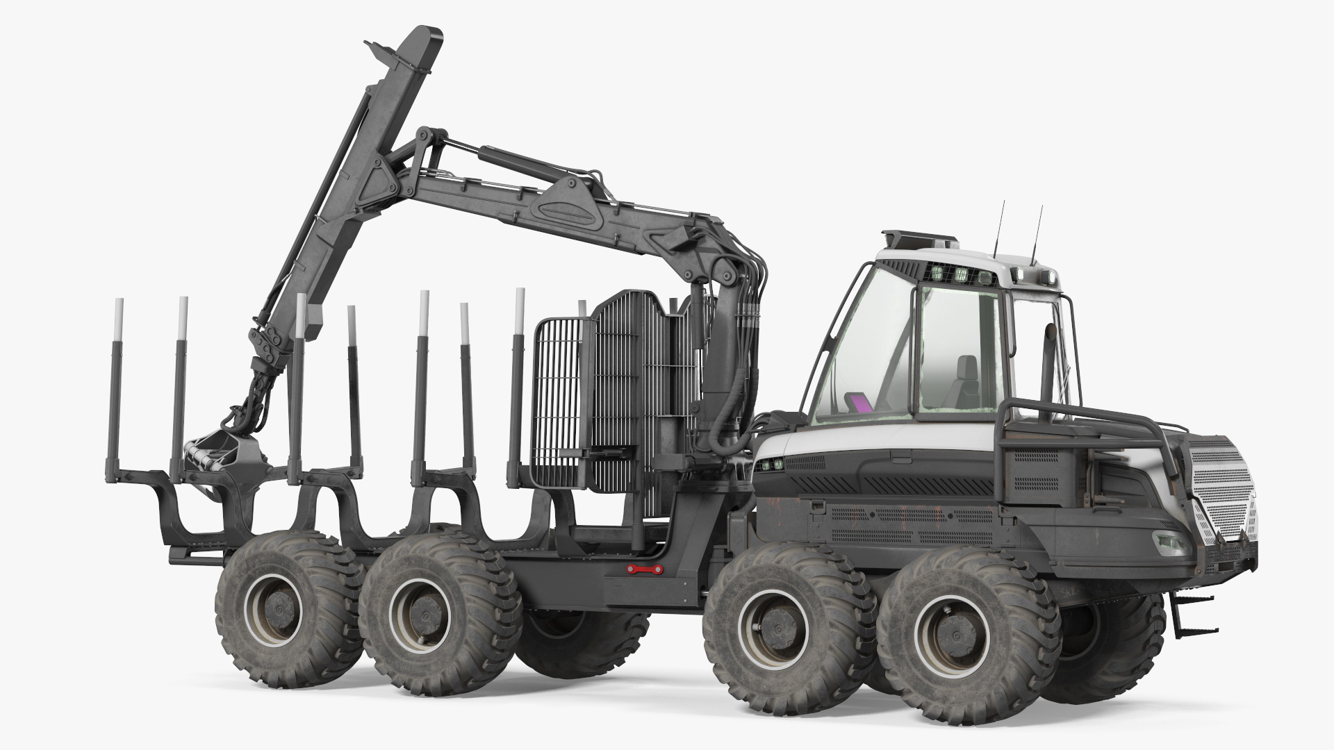 Forwarder Forestry Vehicle Dirty 3D