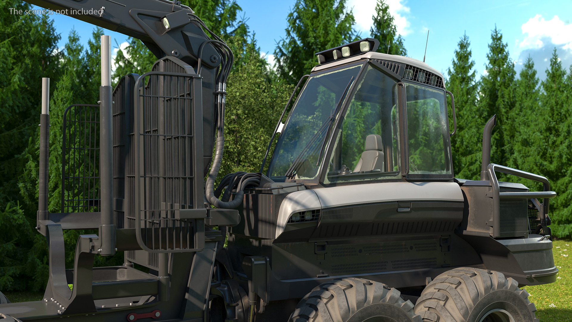 Forwarder Forestry Vehicle Dirty 3D