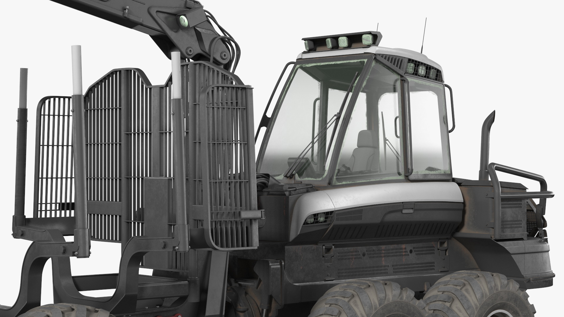 Forwarder Forestry Vehicle Dirty 3D