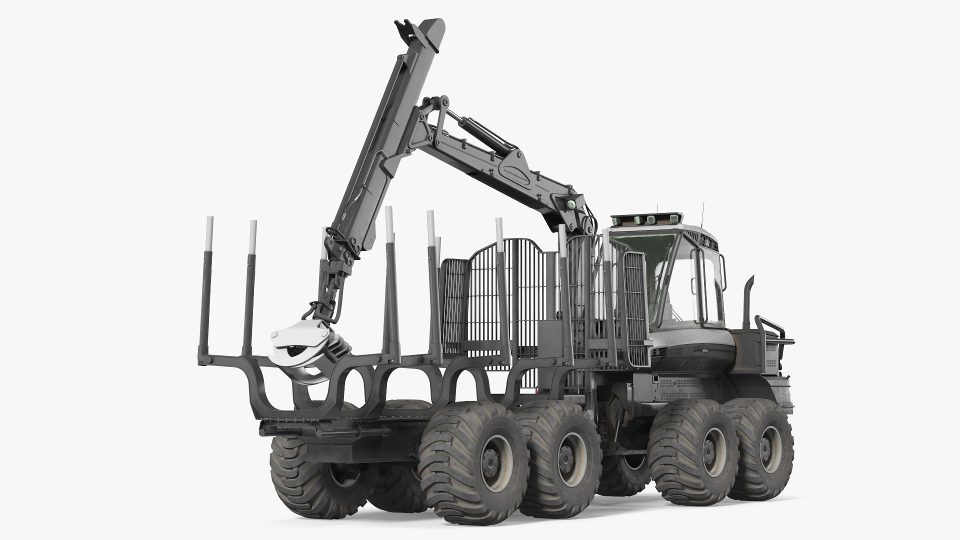 Forwarder Forestry Vehicle Dirty 3D