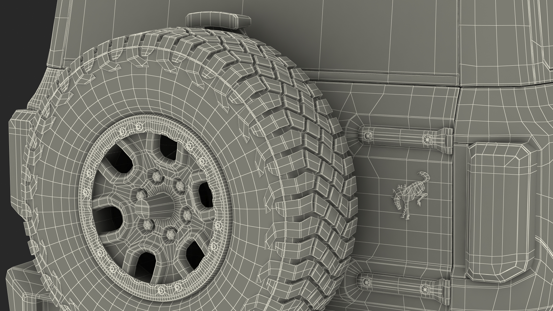 3D model Ford Bronco 2021 Four Door Exterior Only