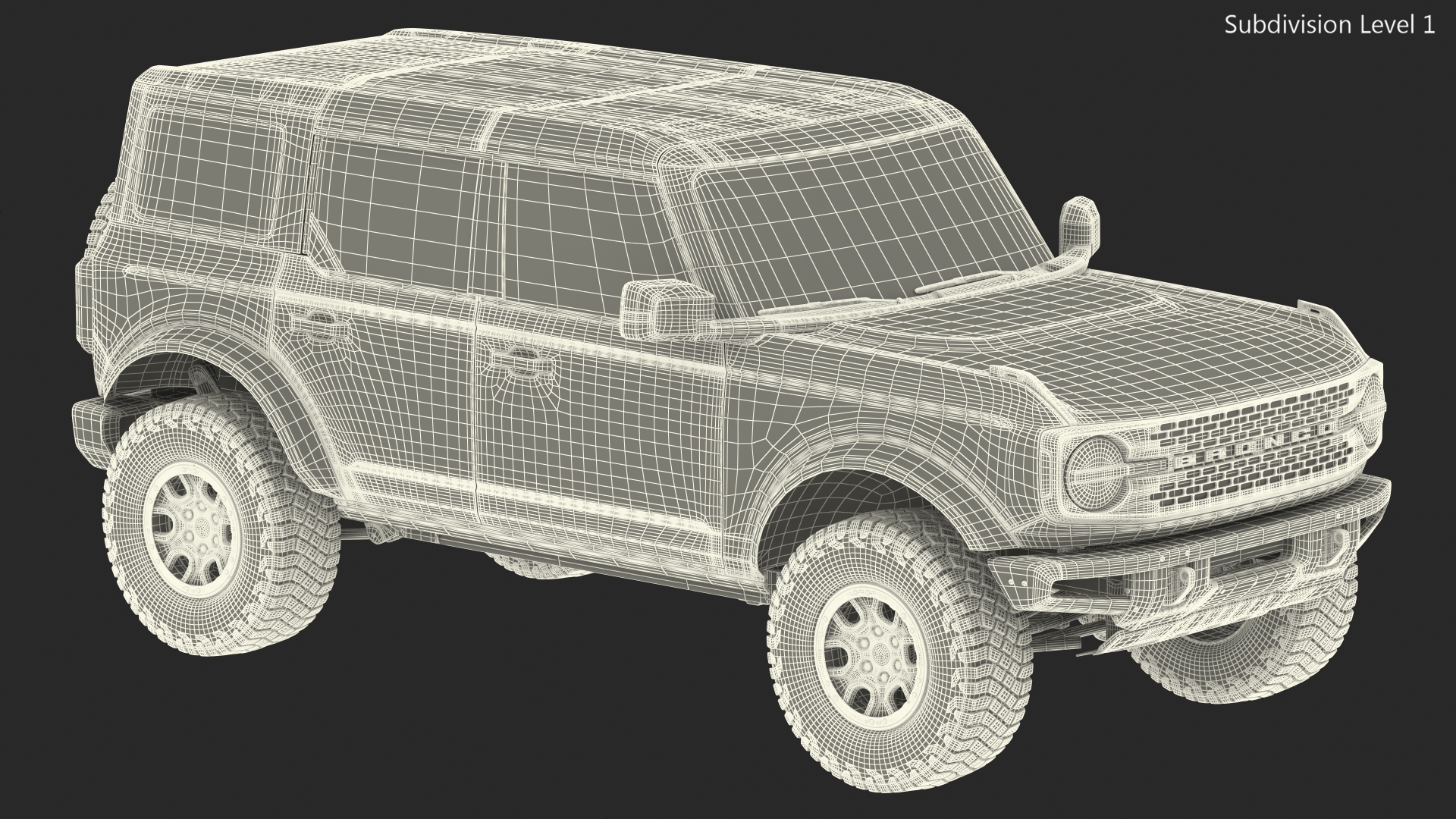 3D model Ford Bronco 2021 Four Door Exterior Only