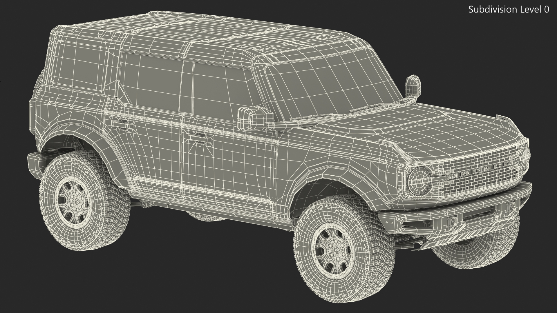 3D model Ford Bronco 2021 Four Door Exterior Only