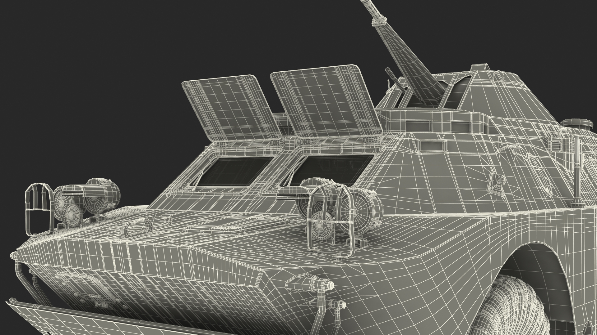 3D model BRDM 2 Amphibious Vehicle
