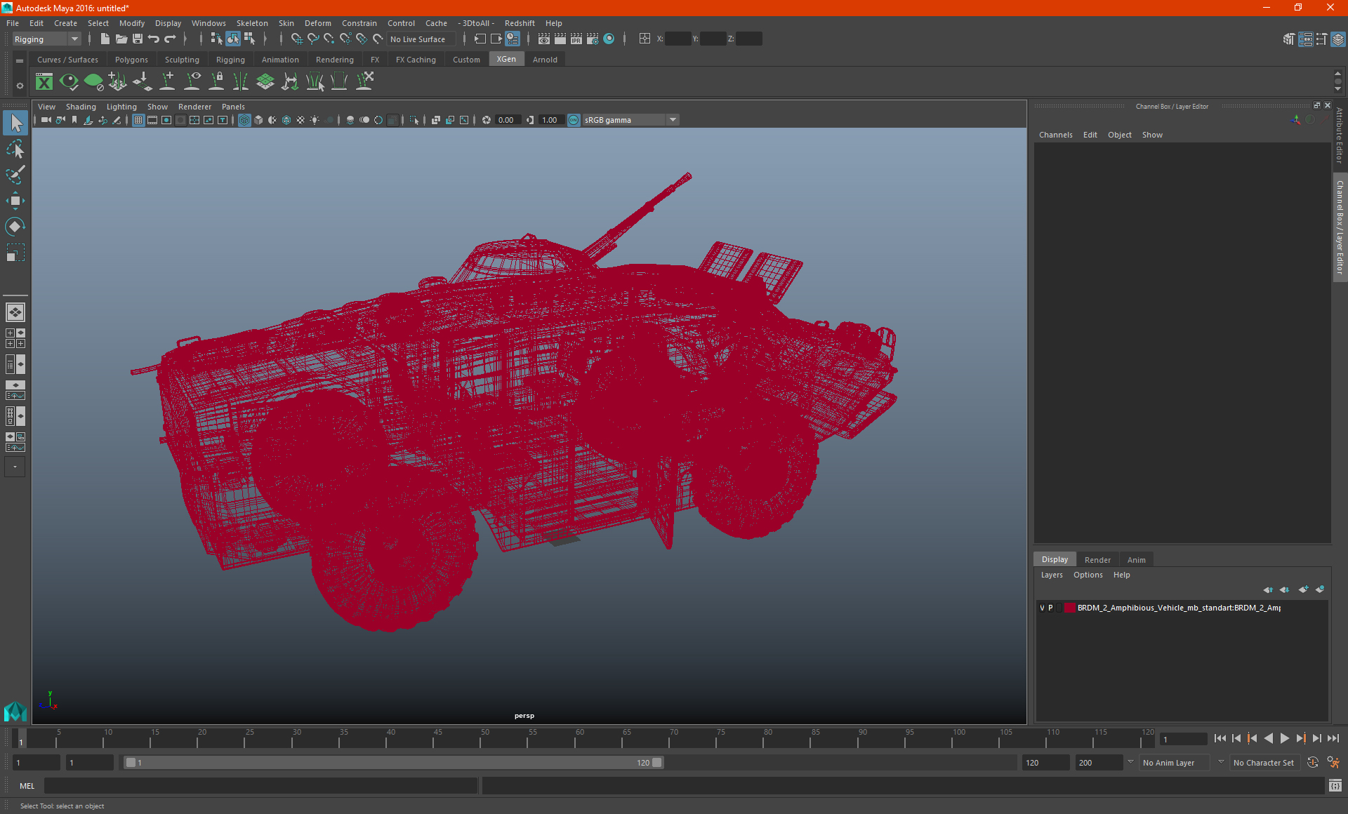 3D model BRDM 2 Amphibious Vehicle
