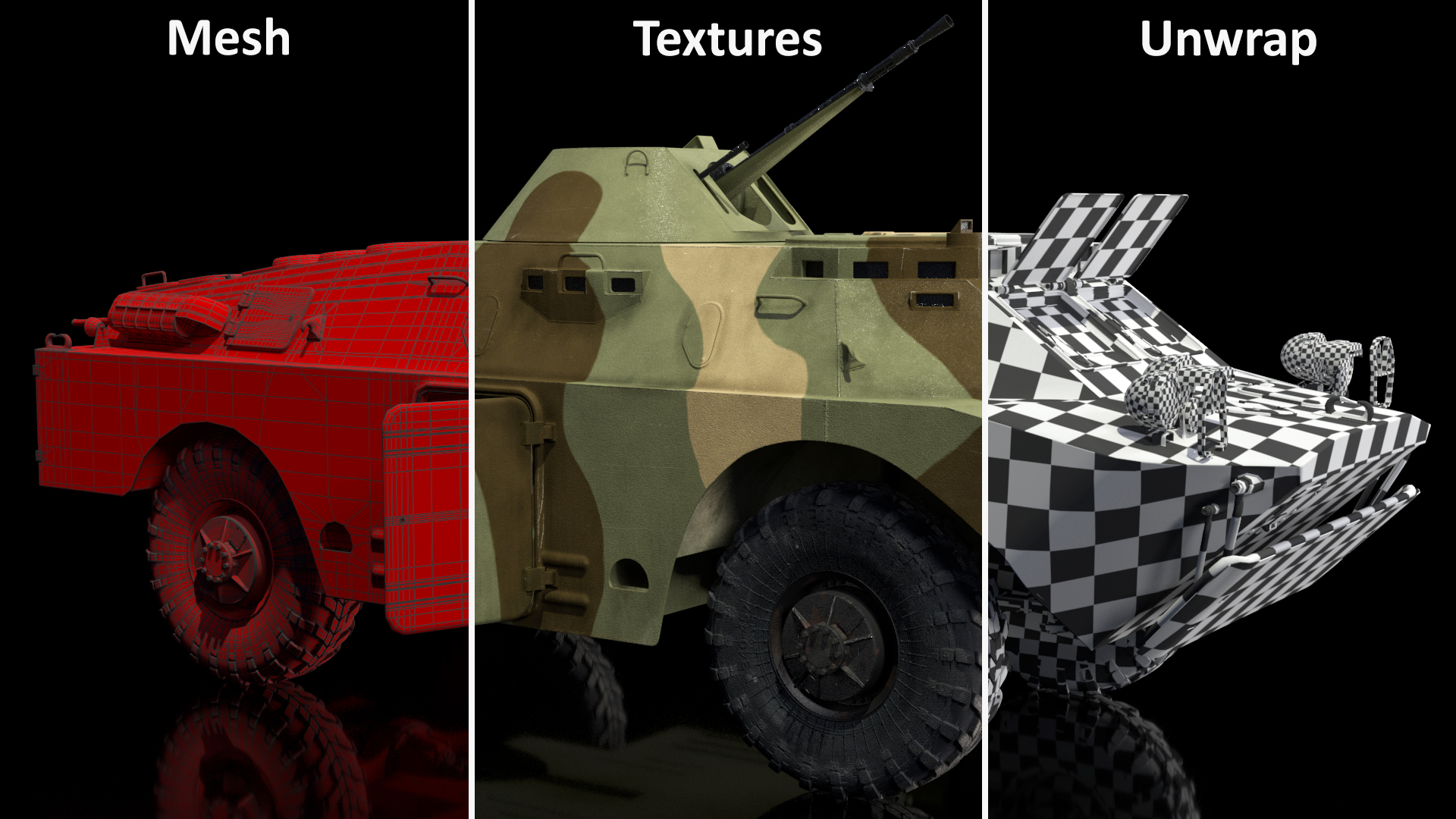 3D model BRDM 2 Amphibious Vehicle