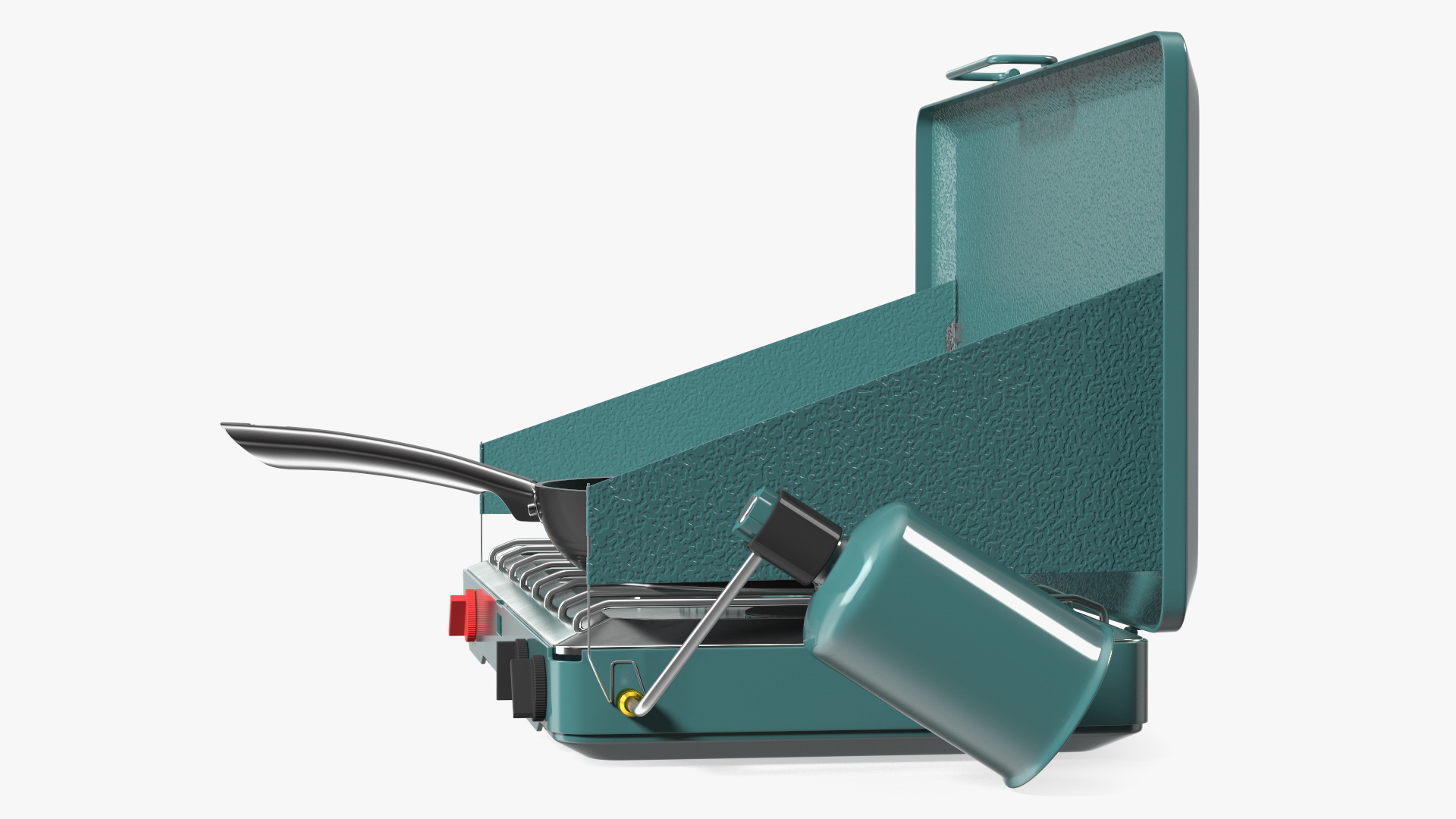 Camping Stove with Fried Eggs 3D model