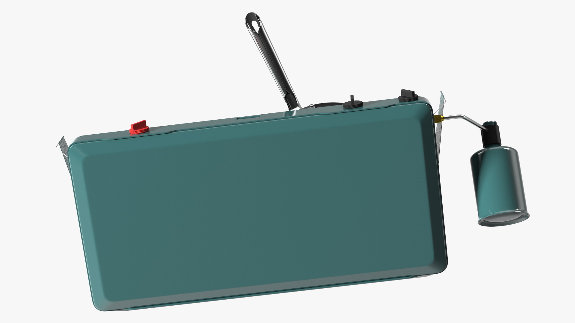 Camping Stove with Fried Eggs 3D model
