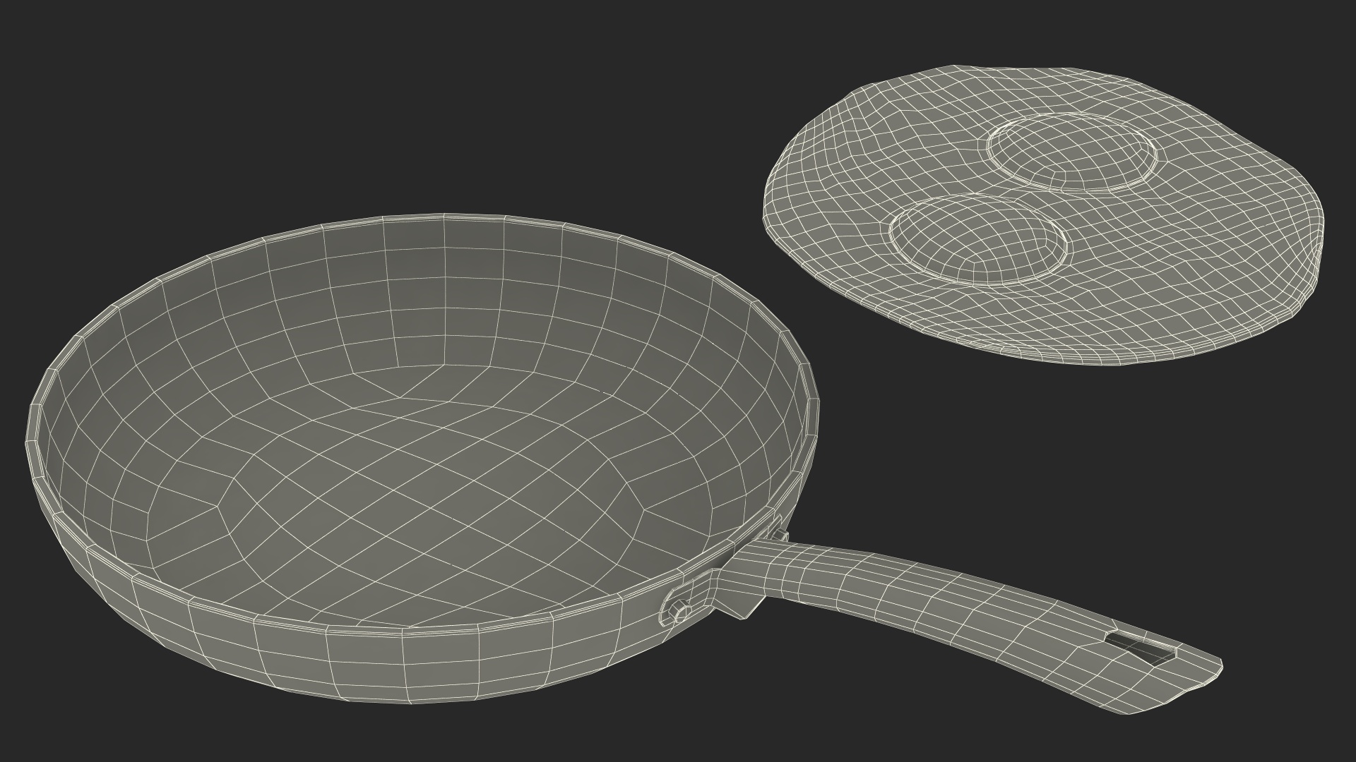 Camping Stove with Fried Eggs 3D model