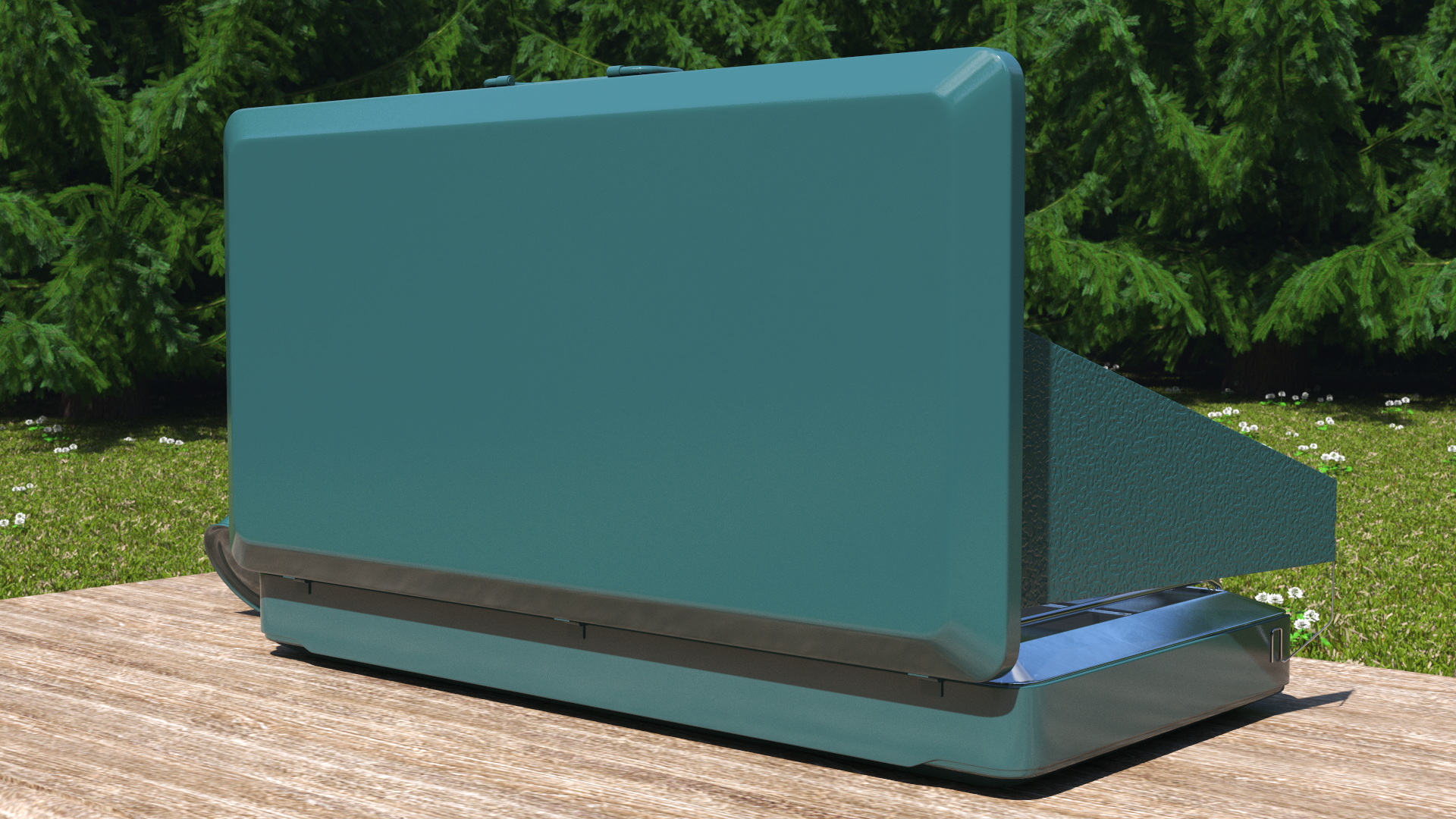 Camping Stove with Fried Eggs 3D model