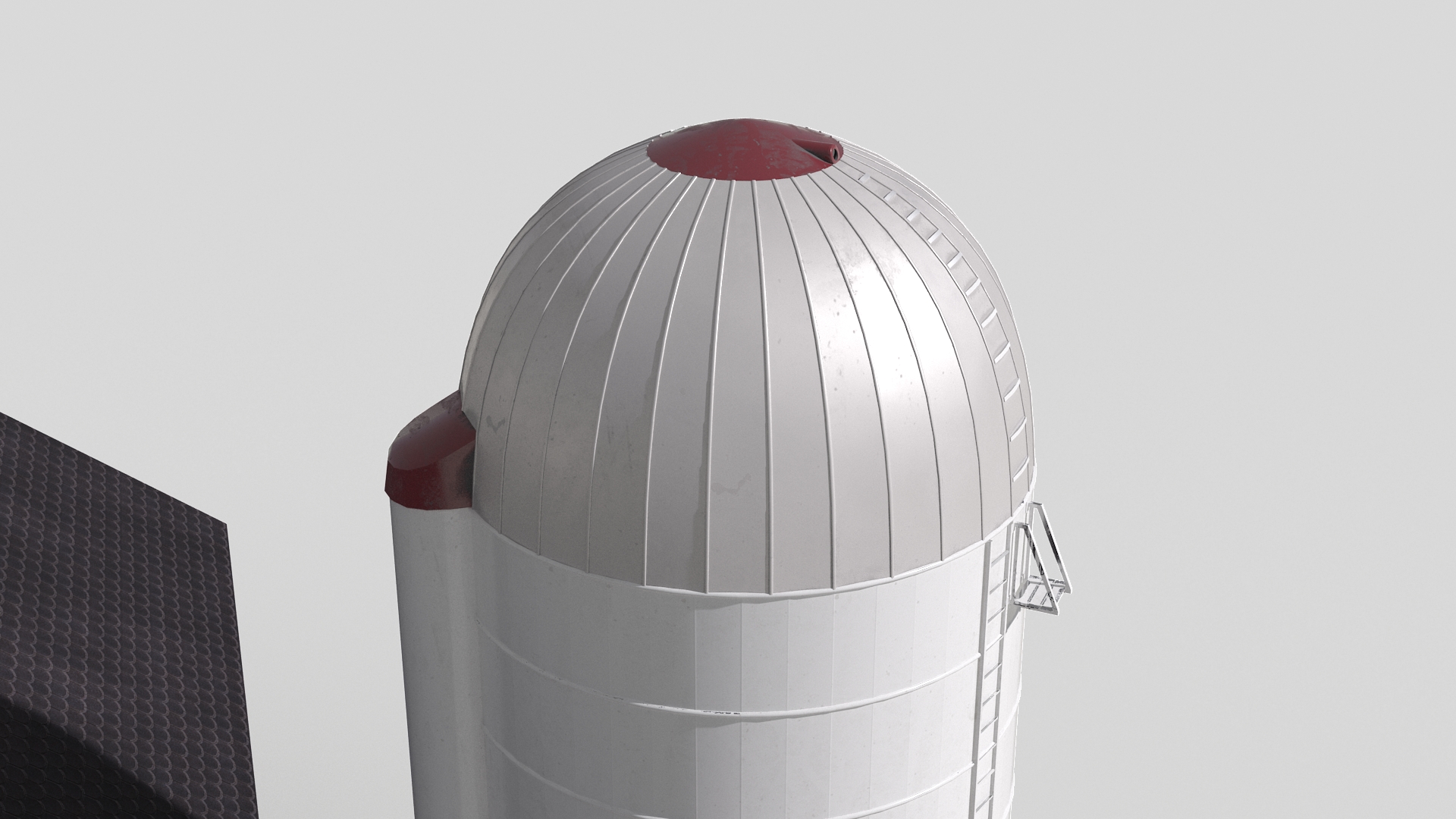 3D Barn Silo Red model