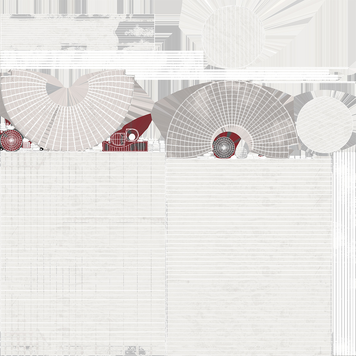 3D Barn Silo Red model