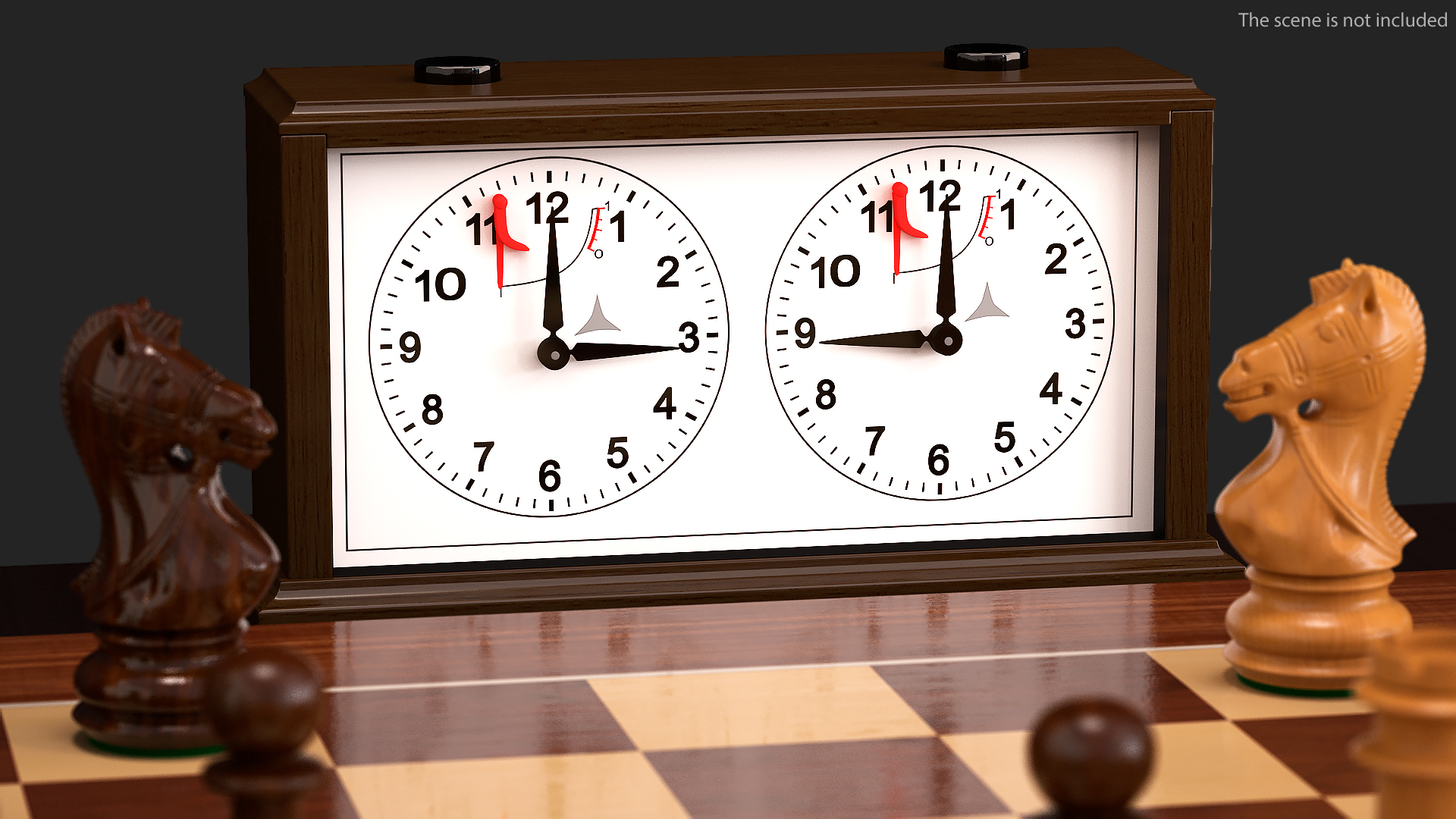Wooden Mechanical Chess Clock Generic 3D