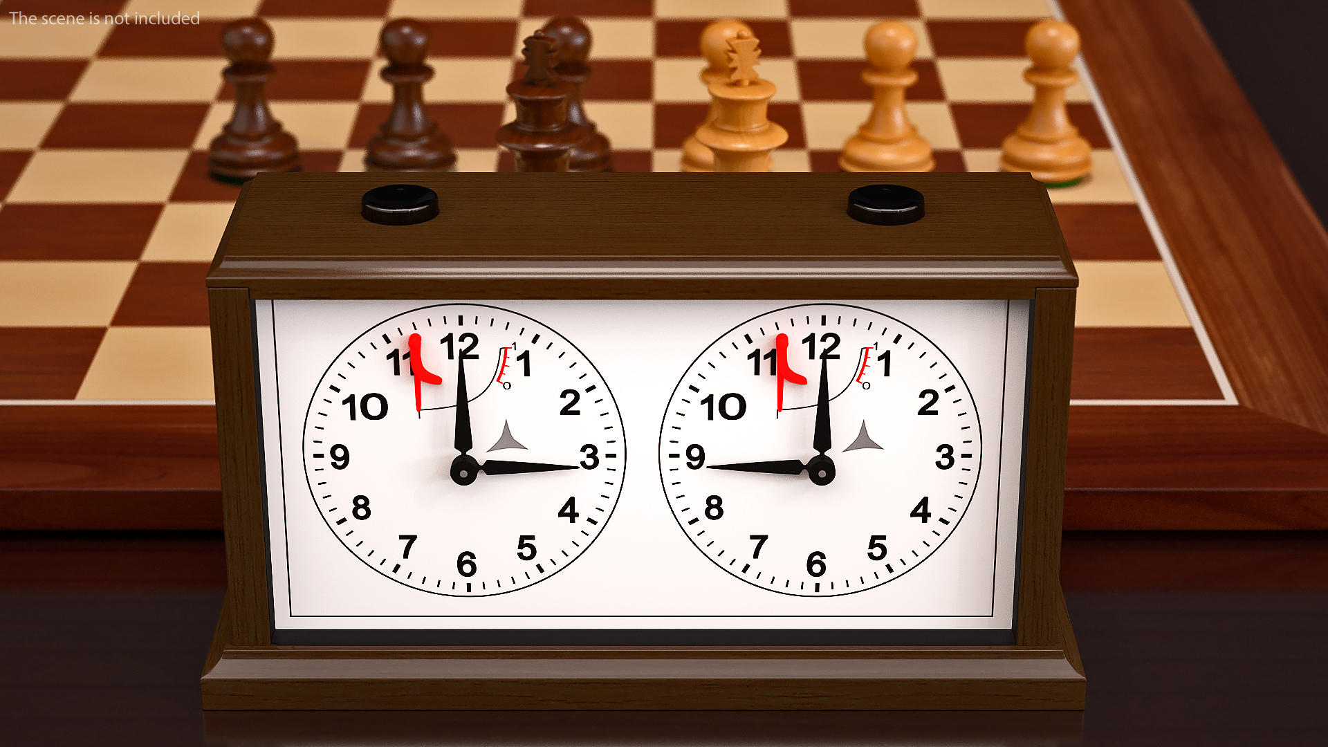 Wooden Mechanical Chess Clock Generic 3D
