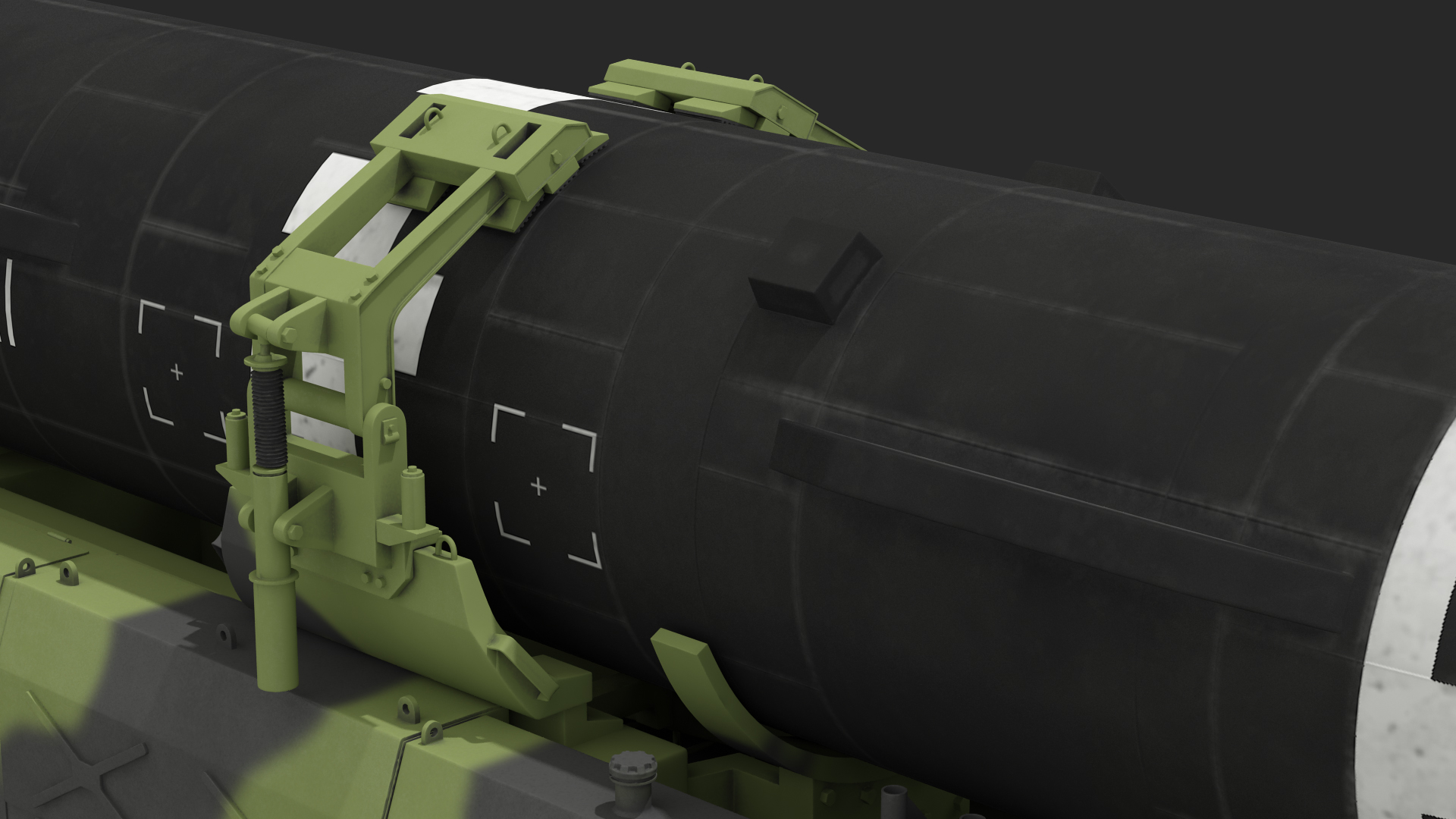 Hwasong-15 Transporter Erector Vehicle with Intercontinental Ballistic Missile Clean 3D model