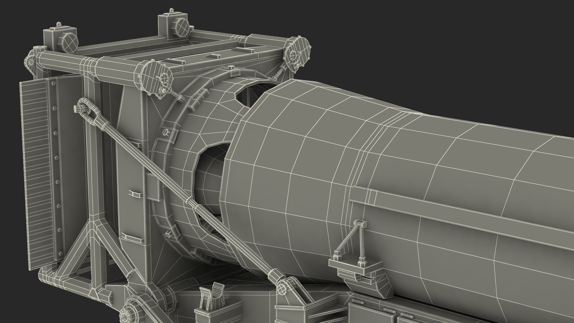 Hwasong-15 Transporter Erector Vehicle with Intercontinental Ballistic Missile Clean 3D model