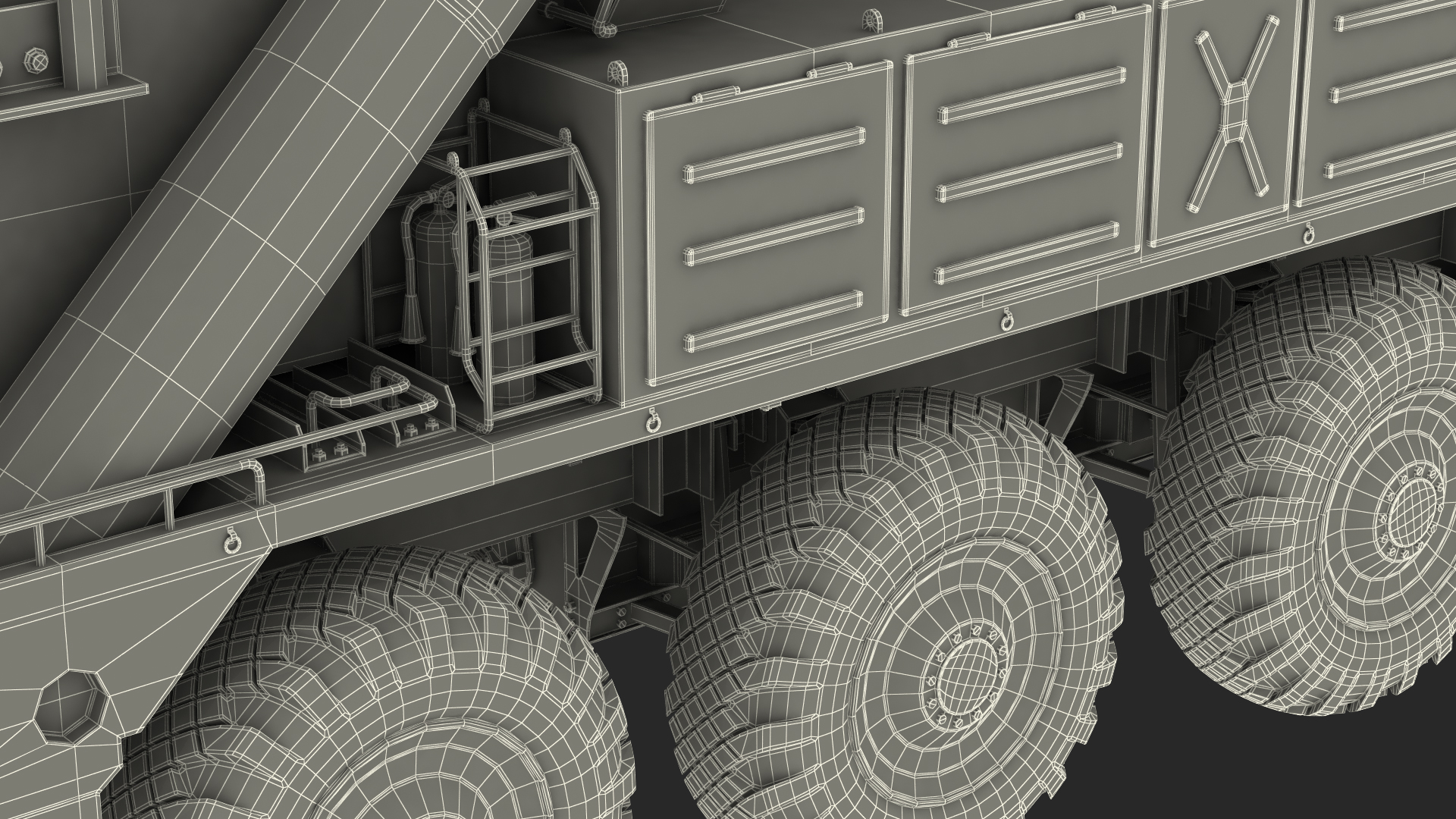 Hwasong-15 Transporter Erector Vehicle with Intercontinental Ballistic Missile Clean 3D model