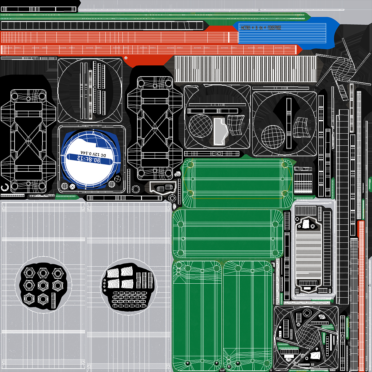 3D model Proton Exchange Membrane Fuel Cell Stack