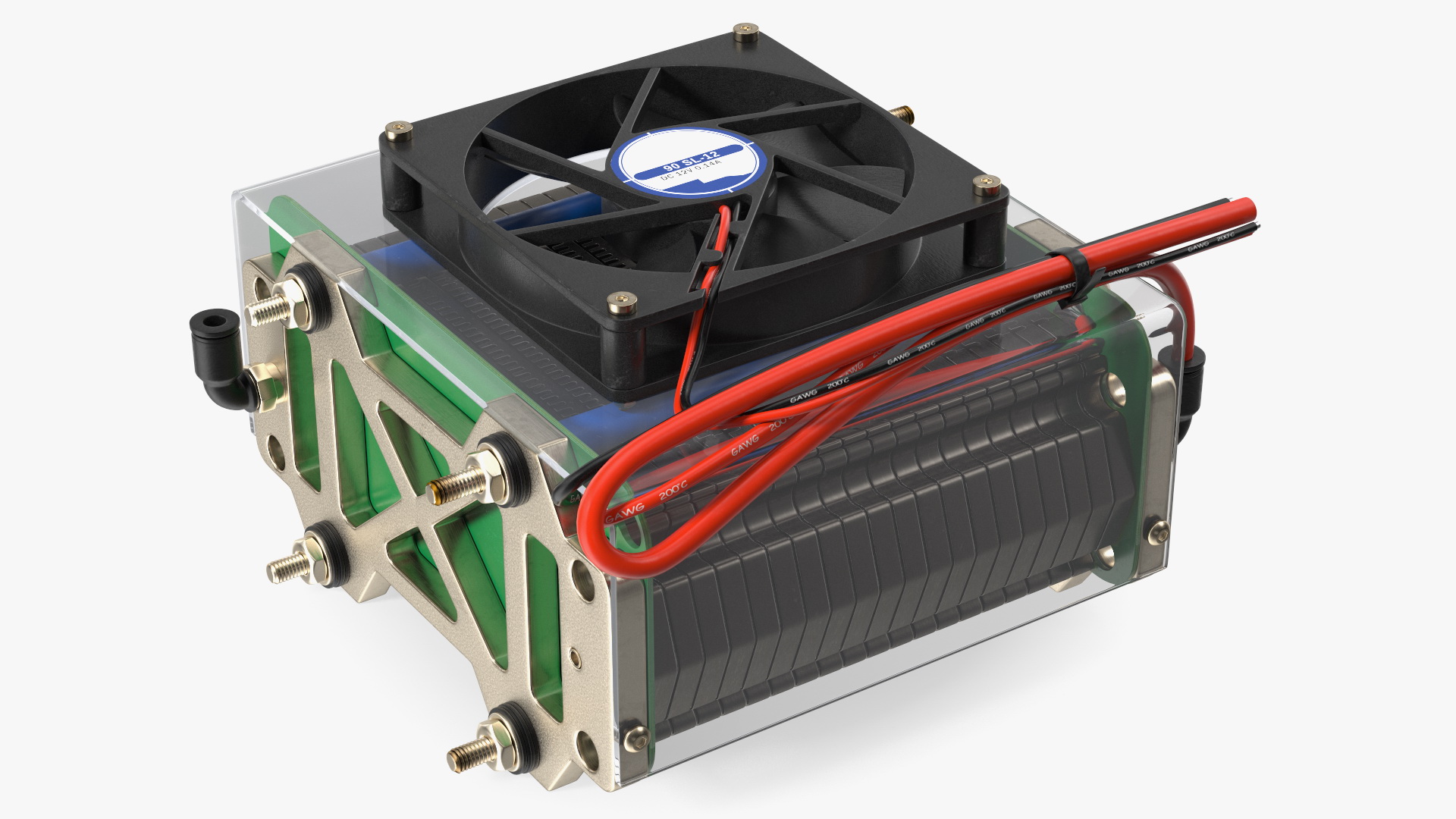 3D model Proton Exchange Membrane Fuel Cell Stack
