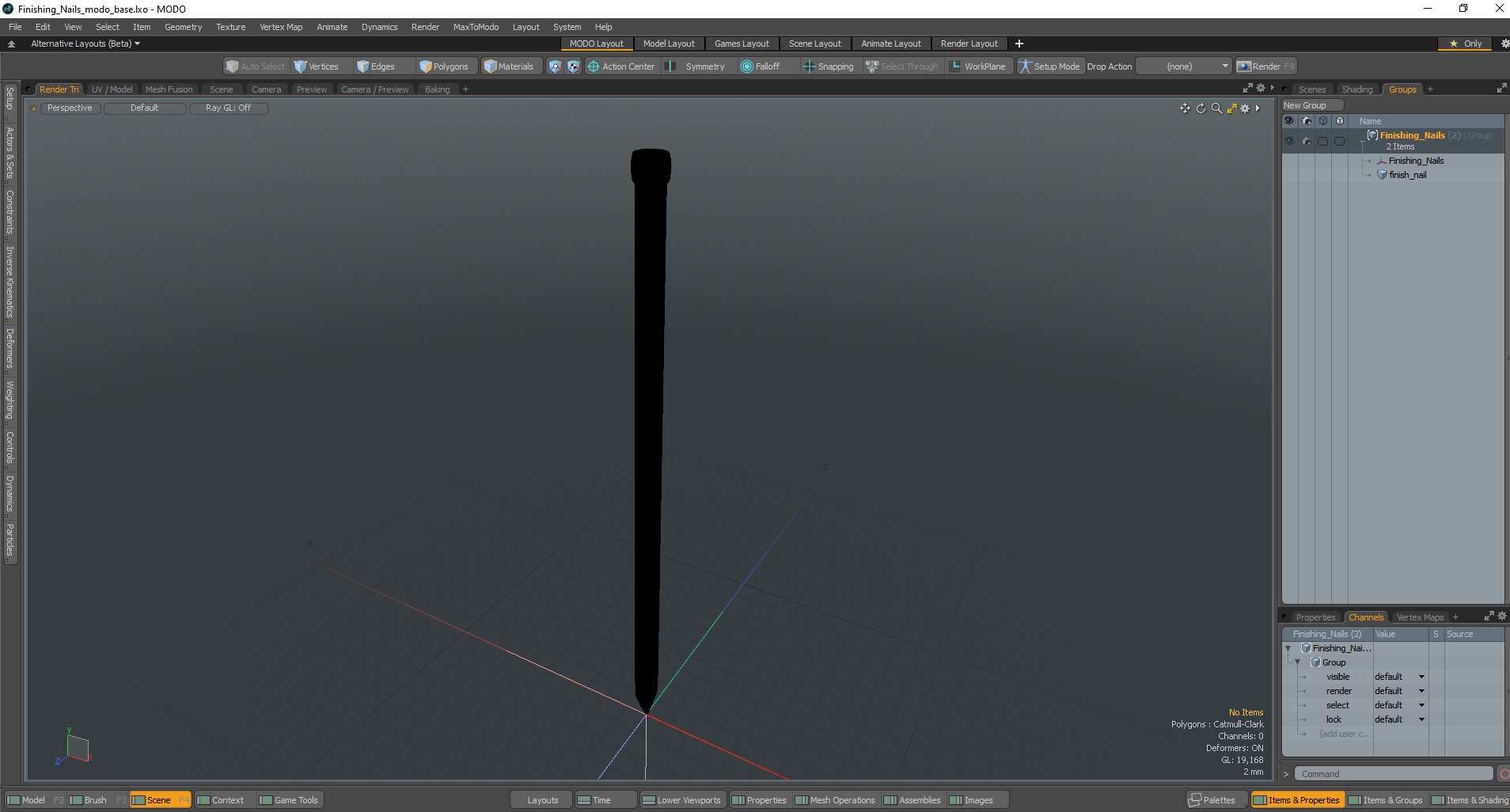 3D model Finishing Nails
