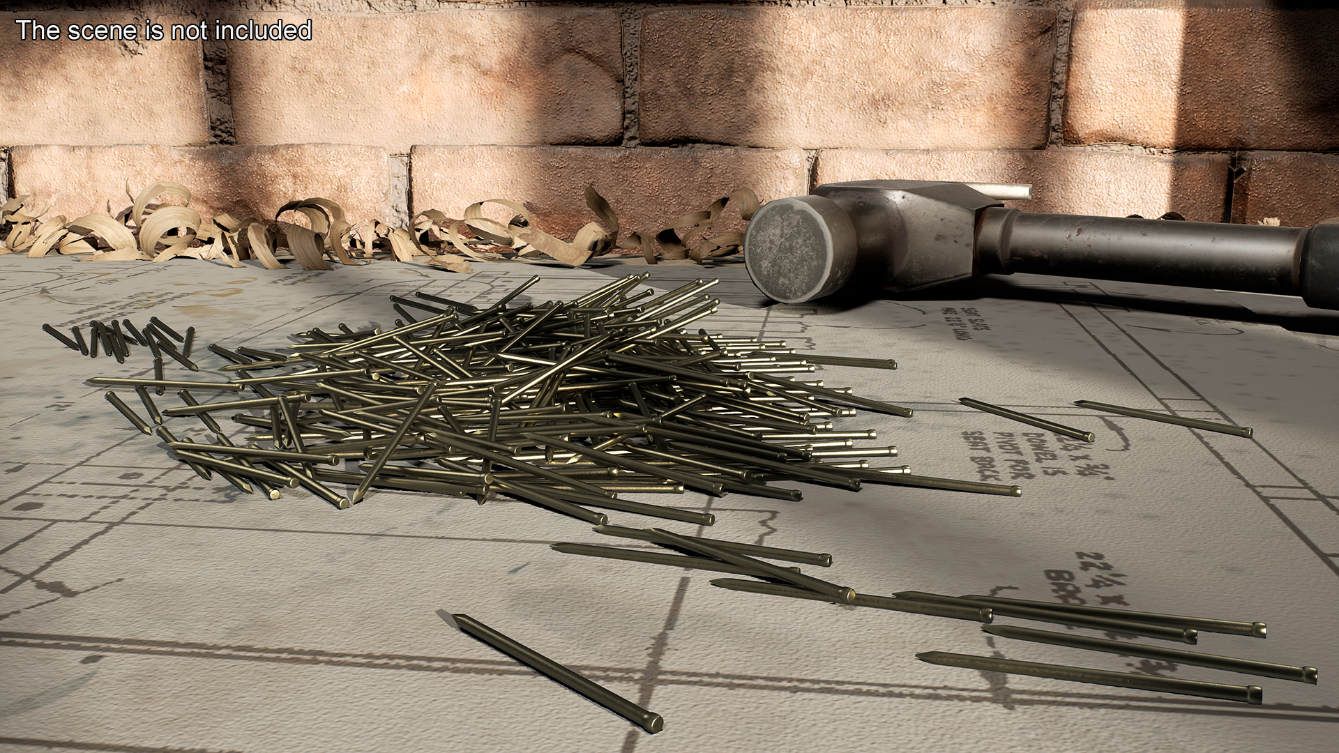 3D model Finishing Nails