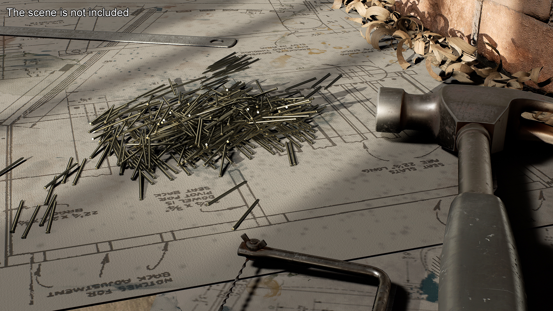 3D model Finishing Nails