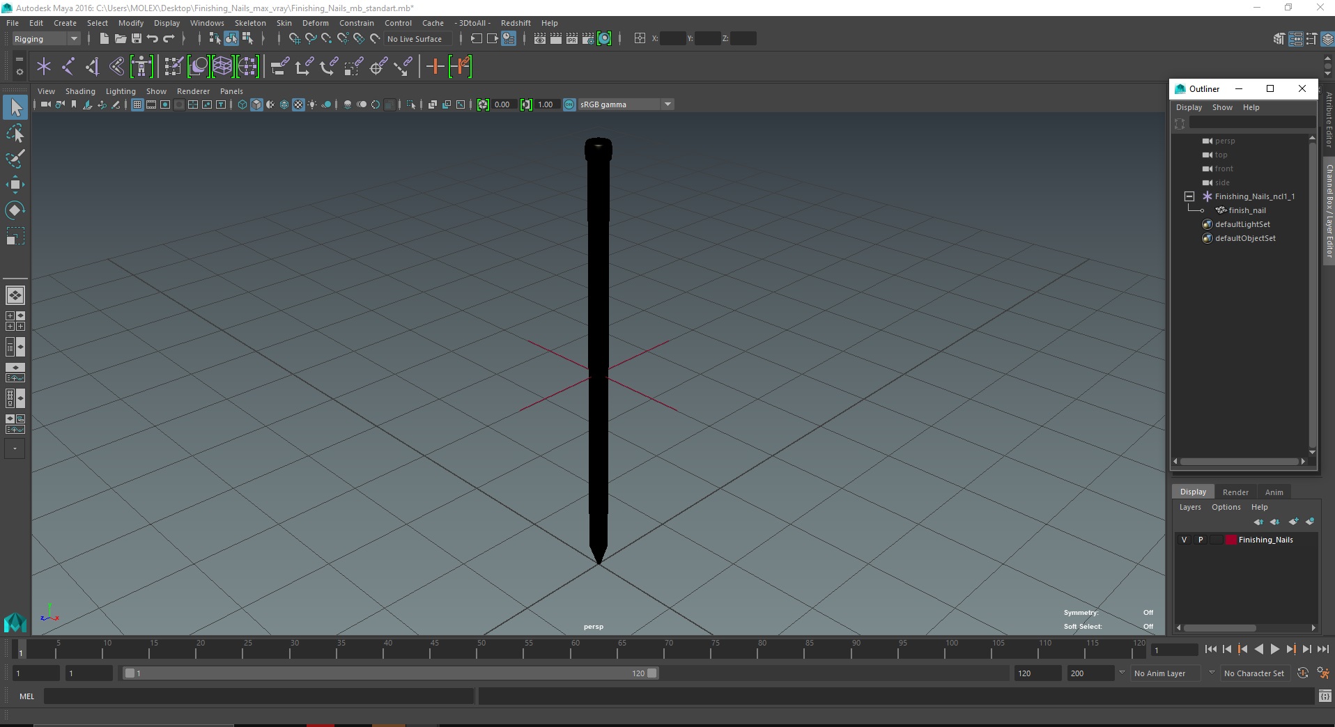 3D model Finishing Nails