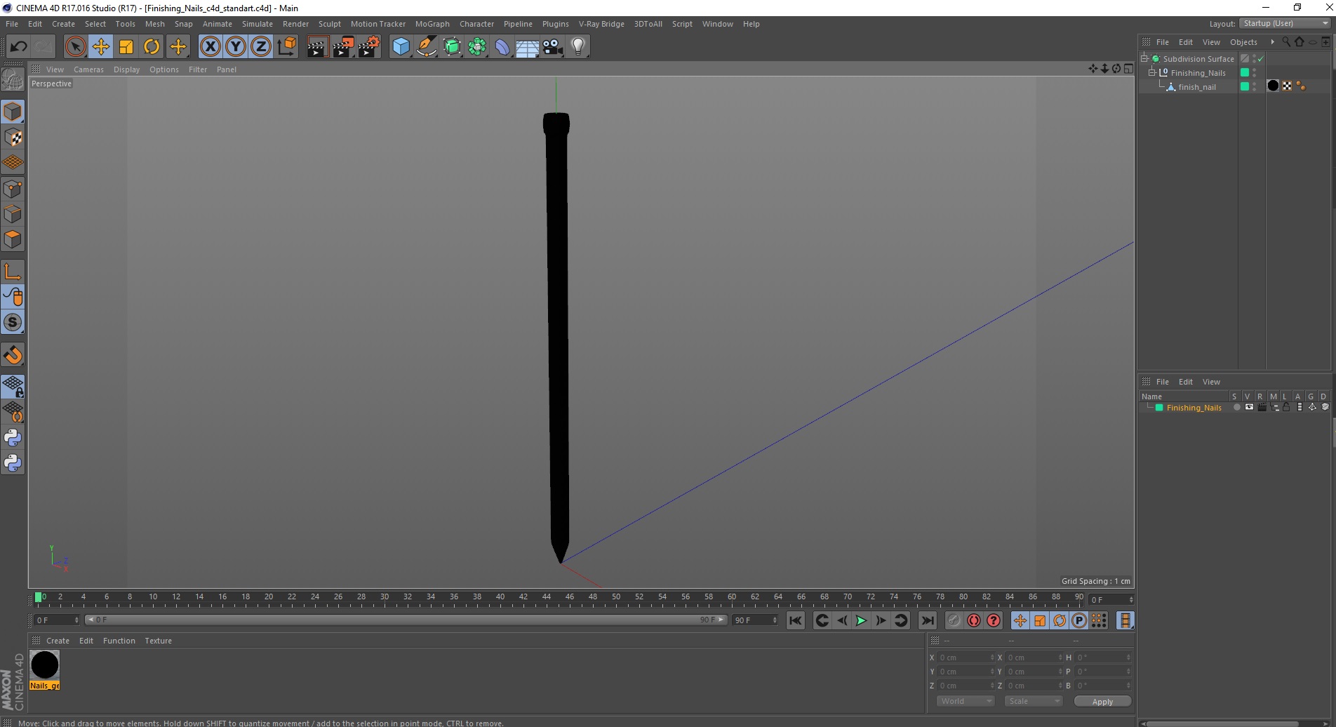3D model Finishing Nails