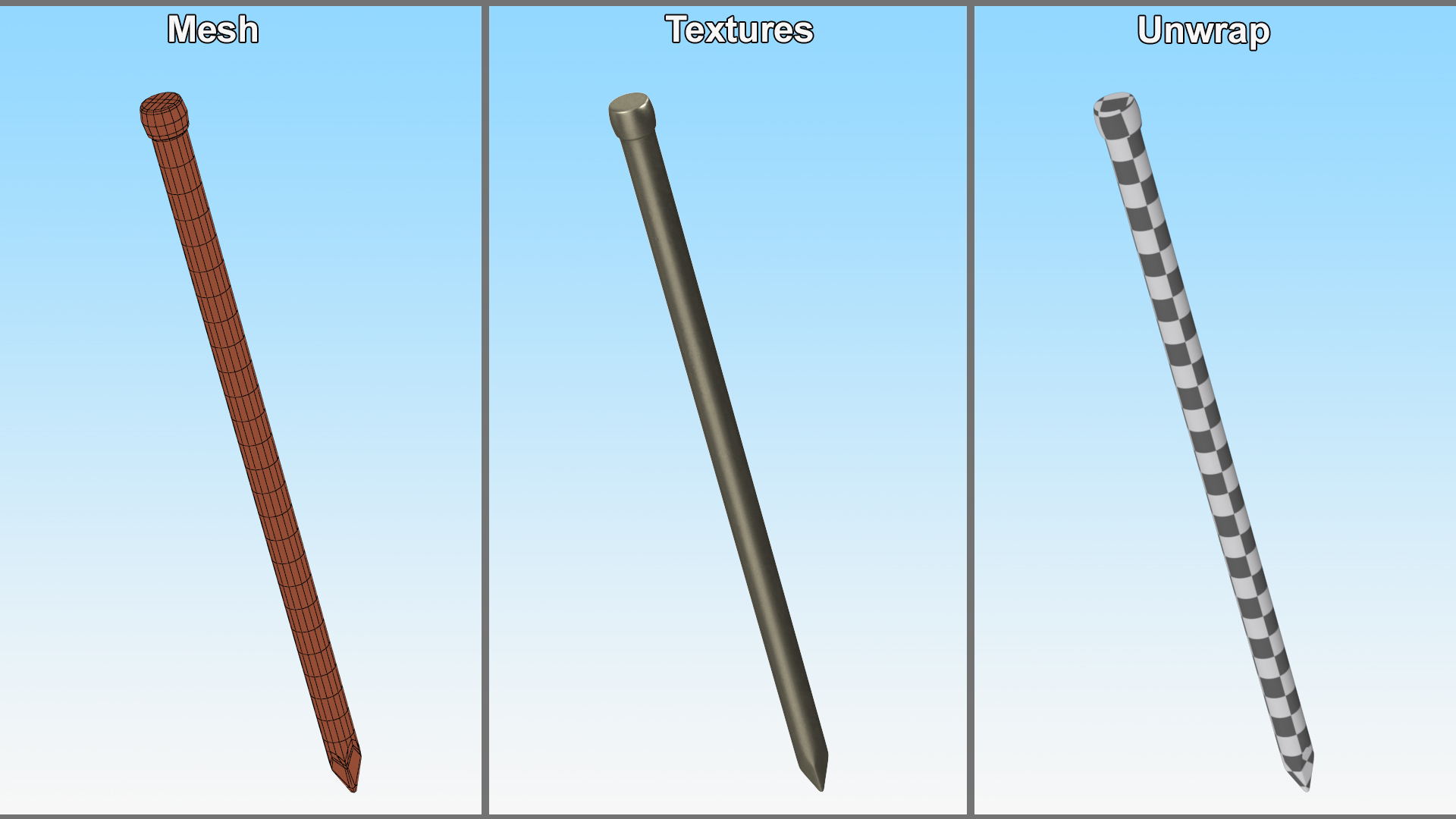 3D model Finishing Nails