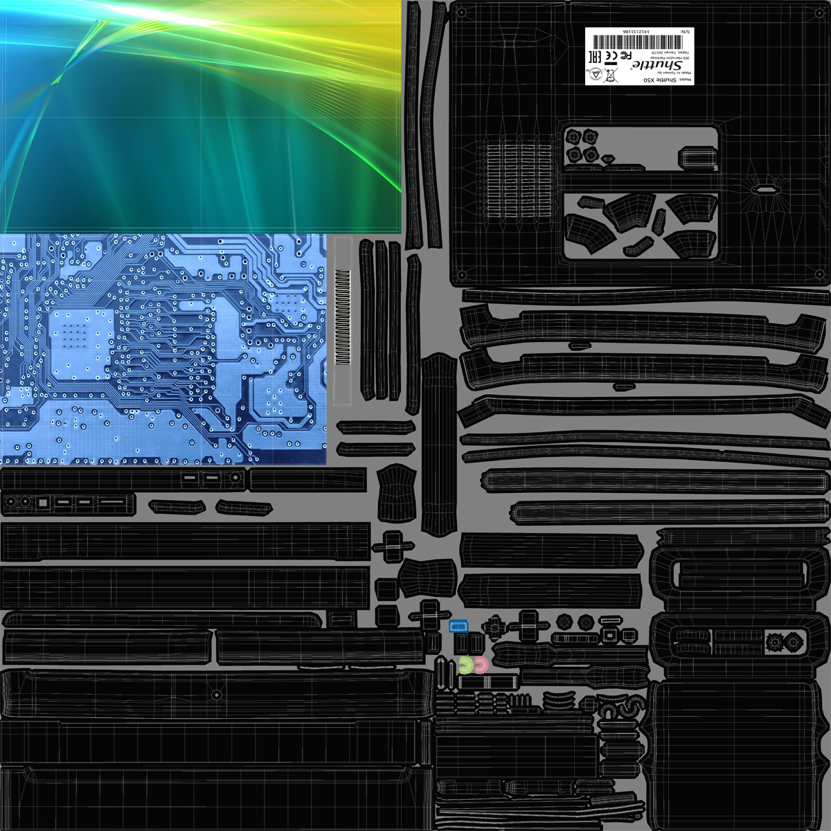 3D Barebone PC Shuttle X50V2 Black