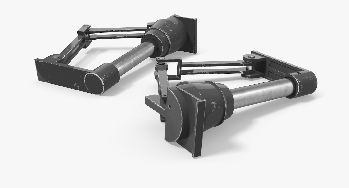 3D model Sci Fi Painted Hydraulic Cylinder 2