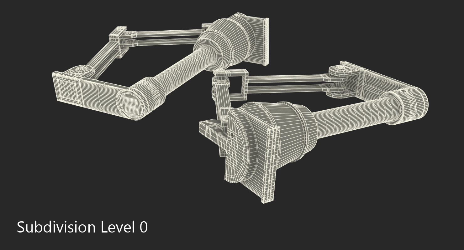 3D model Sci Fi Painted Hydraulic Cylinder 2