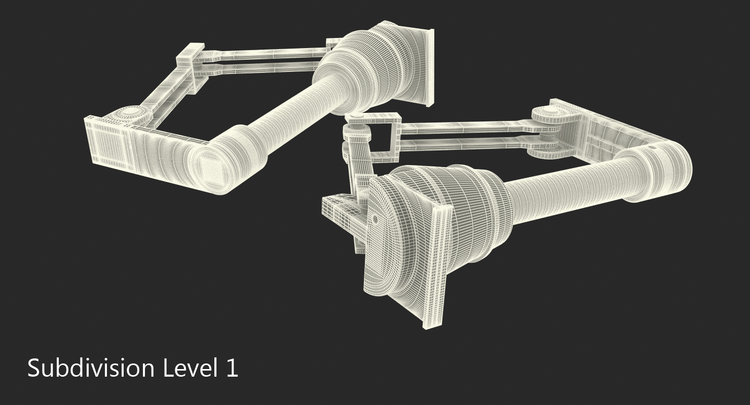 3D model Sci Fi Painted Hydraulic Cylinder 2