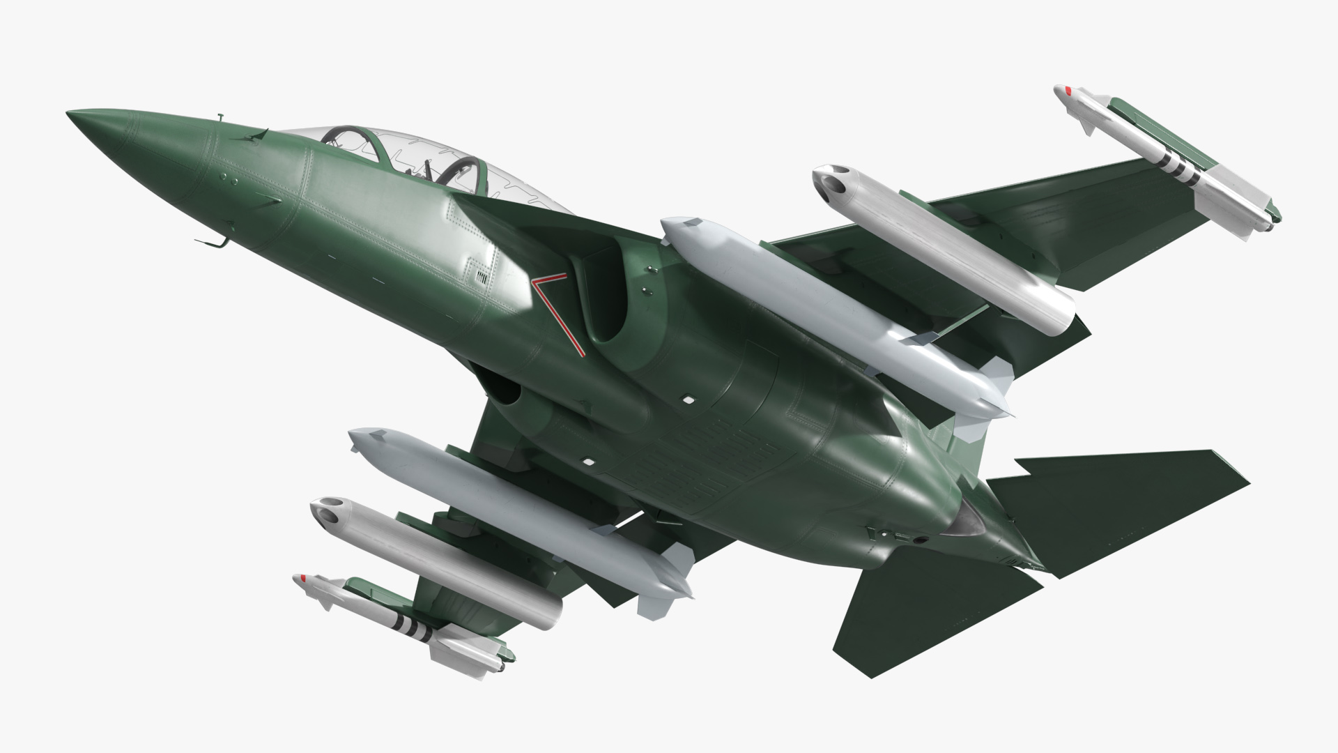Military Light Attack Jet Aircraft Green - view 8
