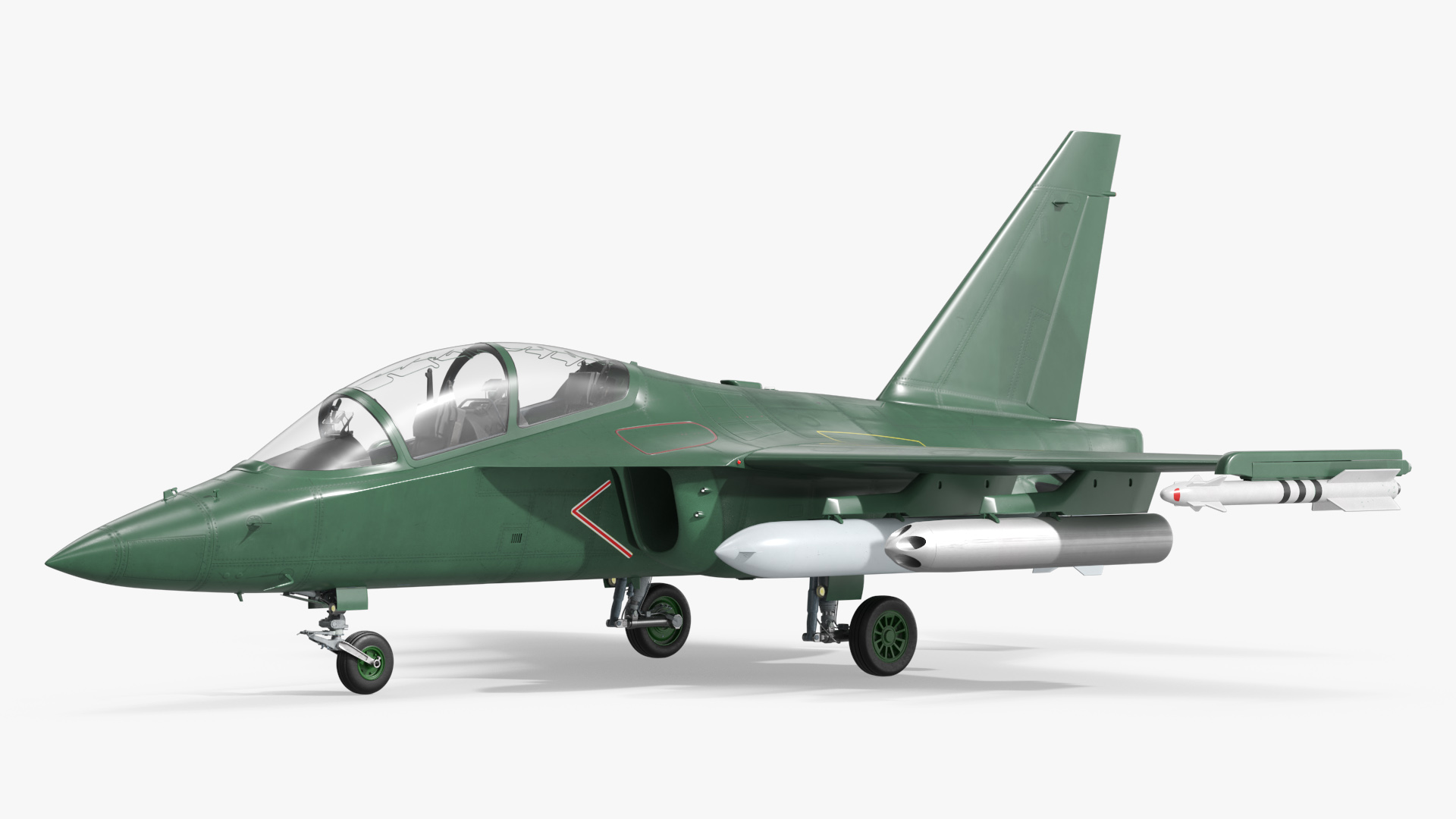 Military Light Attack Jet Aircraft Green - view 5