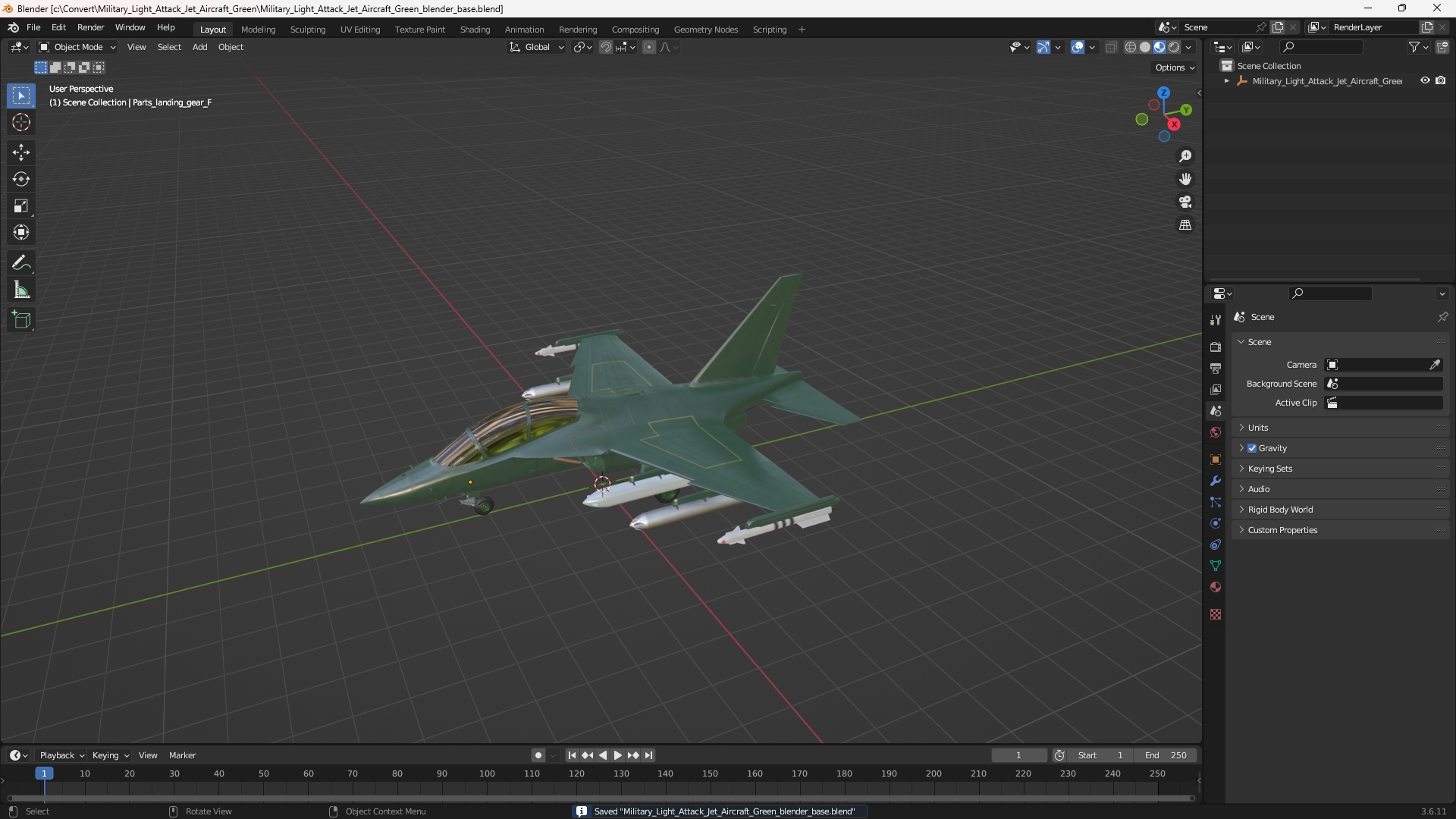 Military Light Attack Jet Aircraft Green - view 10