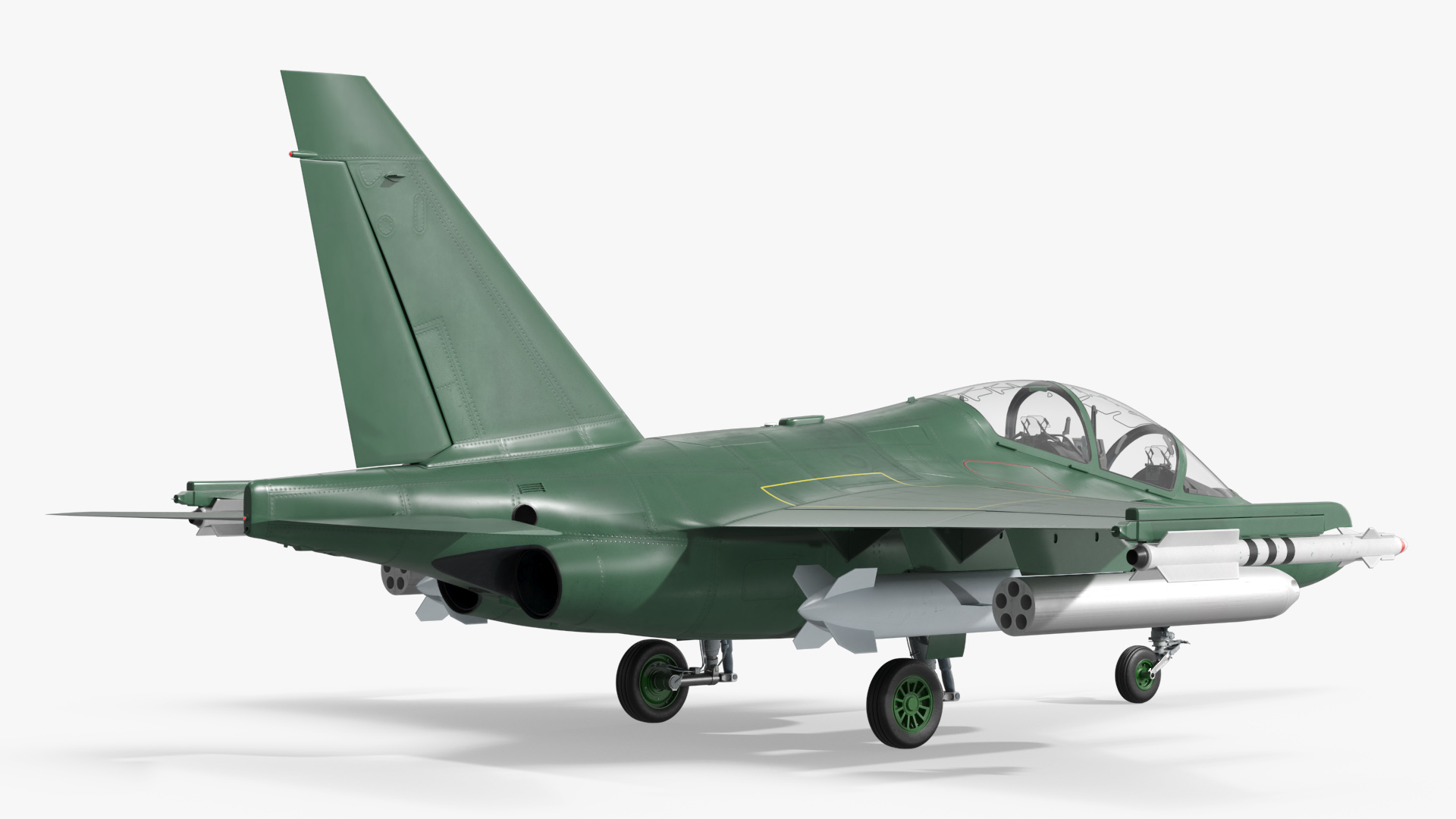 Military Light Attack Jet Aircraft Green - view 6