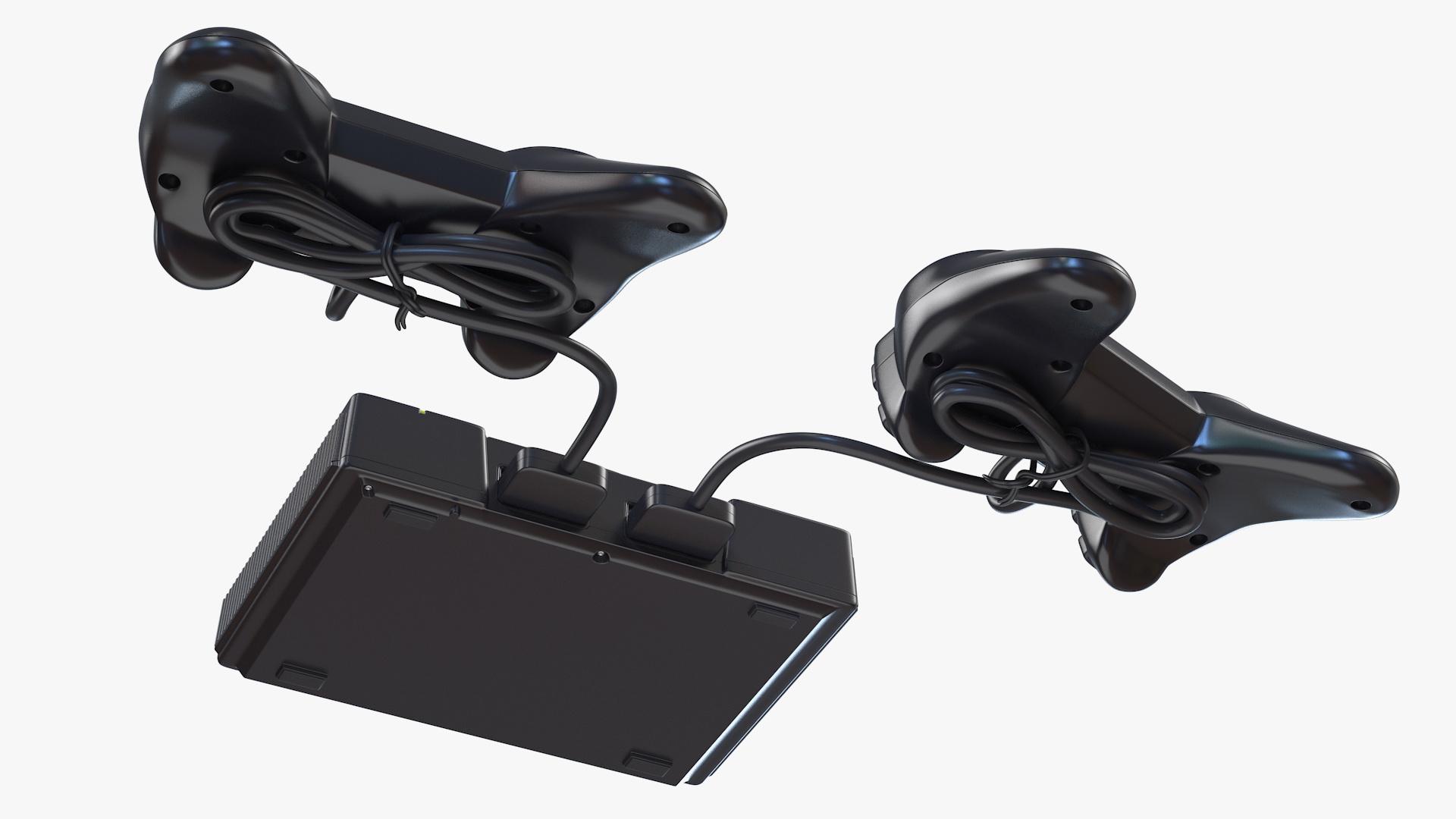 Old Gaming Console with Controller 3D model
