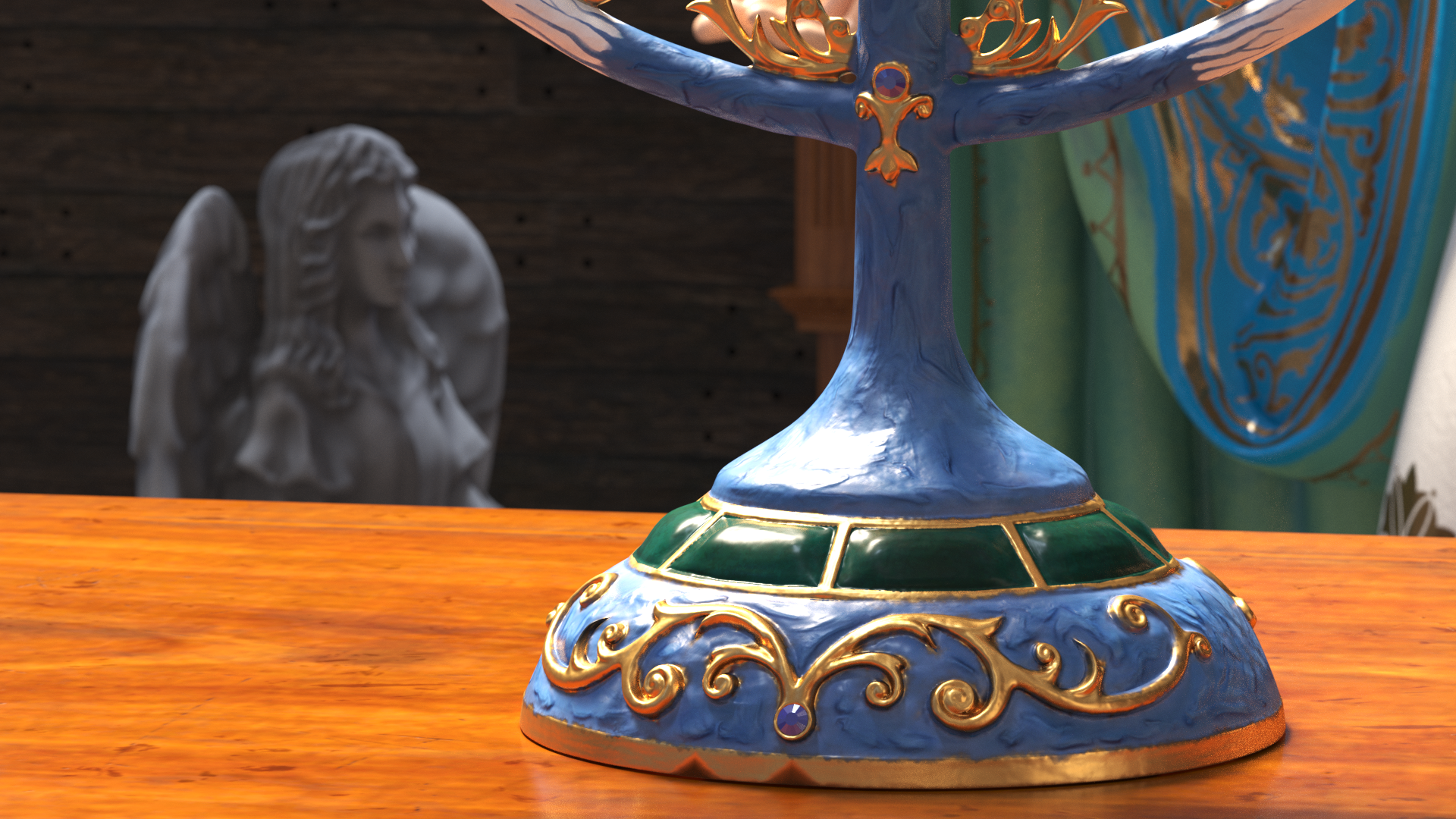 Handmade Hanukkah Candlestick, view 12