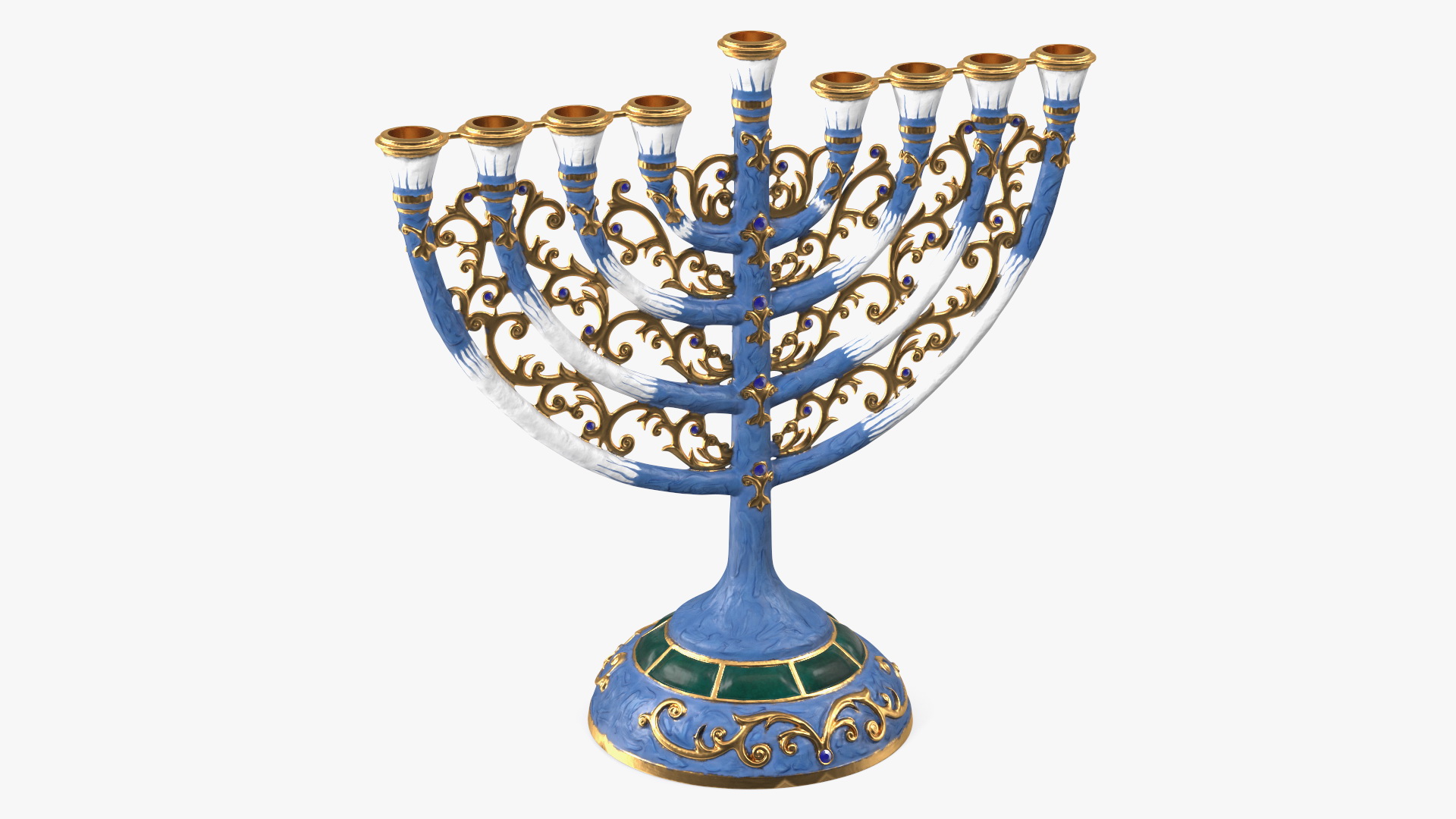 Handmade Hanukkah Candlestick 3D model