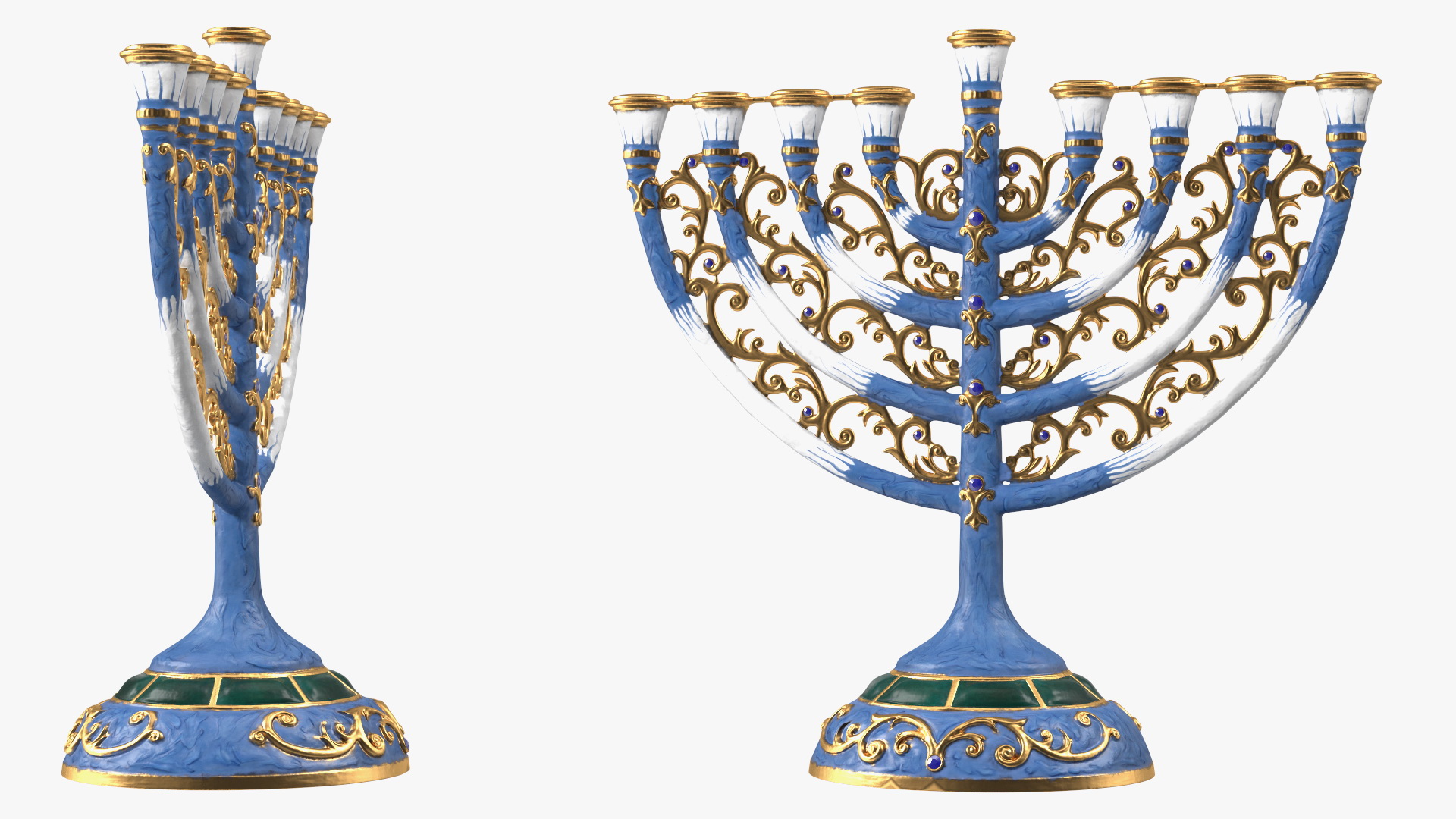 Handmade Hanukkah Candlestick 3D model