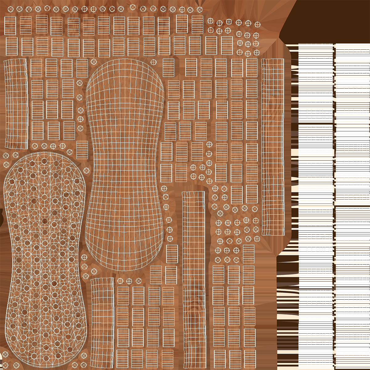Cleaning Brush Dark Wood 3D model
