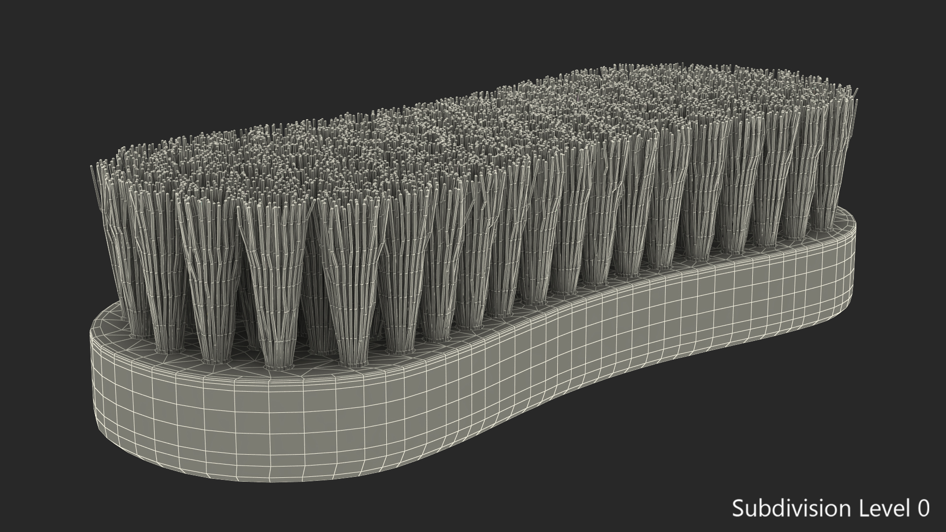 Cleaning Brush Dark Wood 3D model